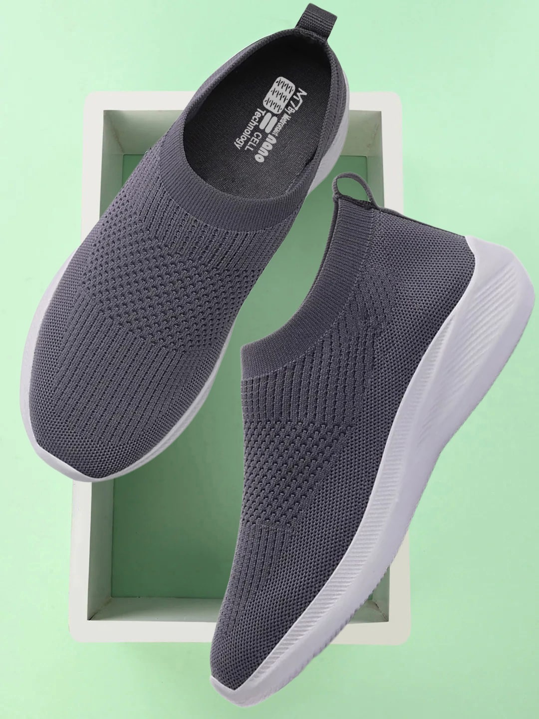 

M7 by Metronaut Men Printed Slip-On Sneakers, Grey