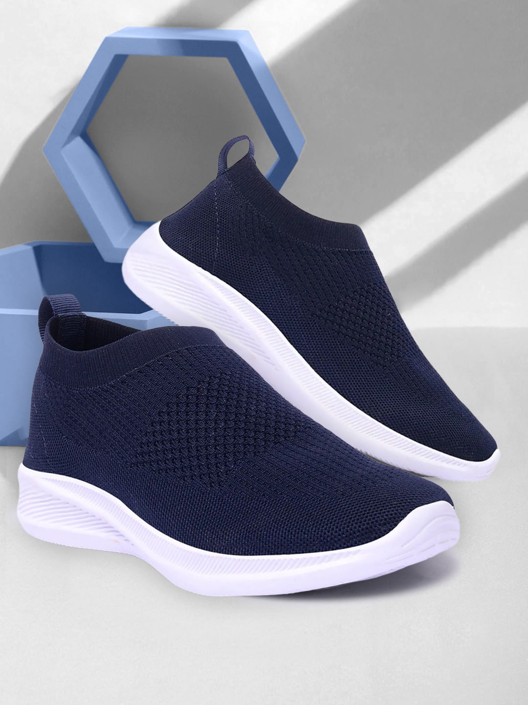 

M7 by Metronaut Men Textured Slip-On Sneakers, Navy blue