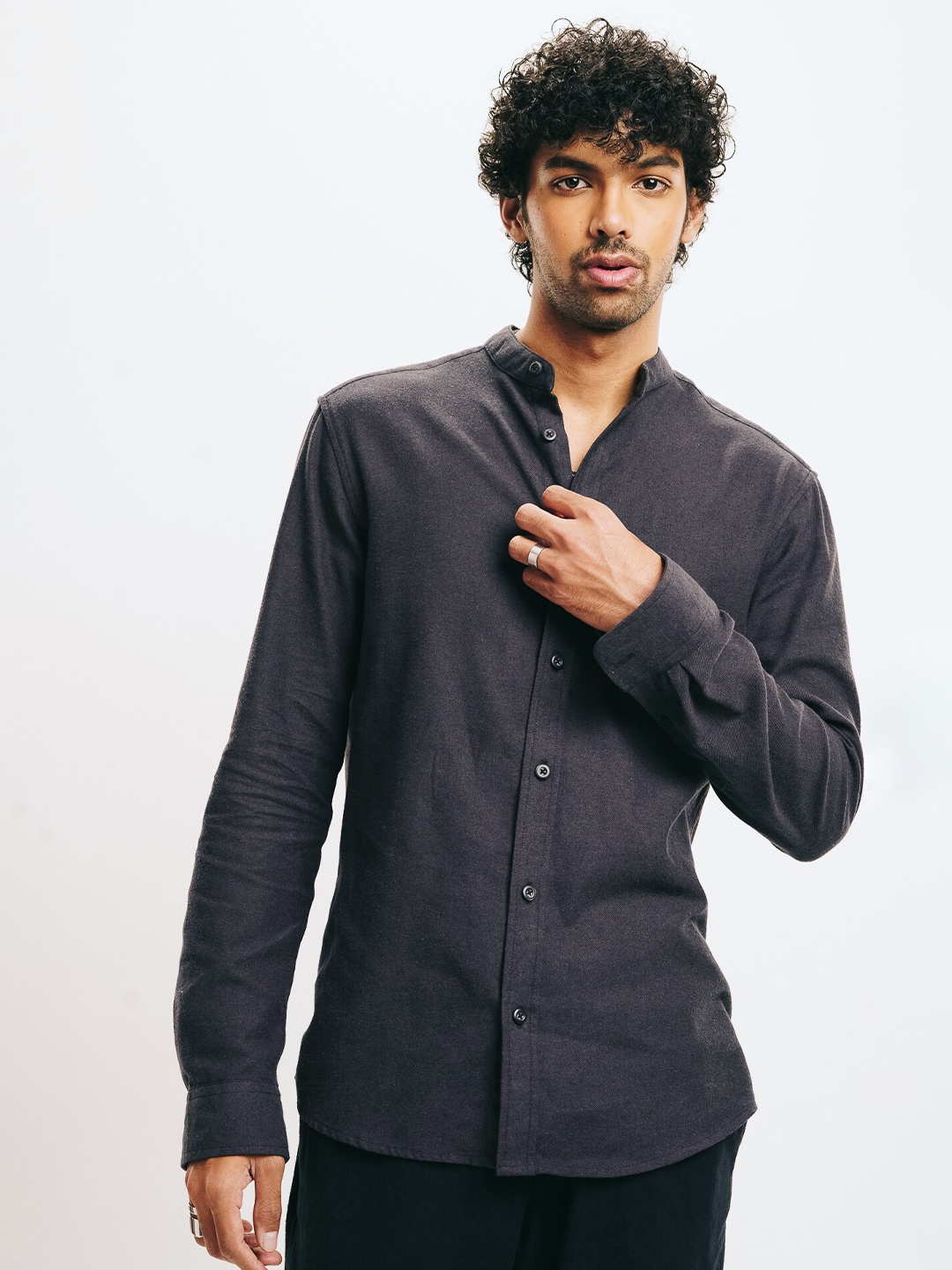 

FREAKINS Men Opaque Casual Shirt, Black