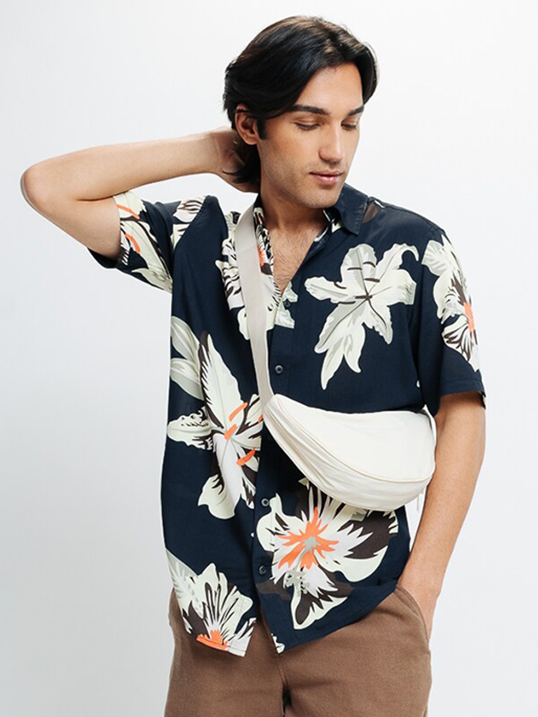 

FREAKINS Men Floral Opaque Printed Casual Shirt, Blue