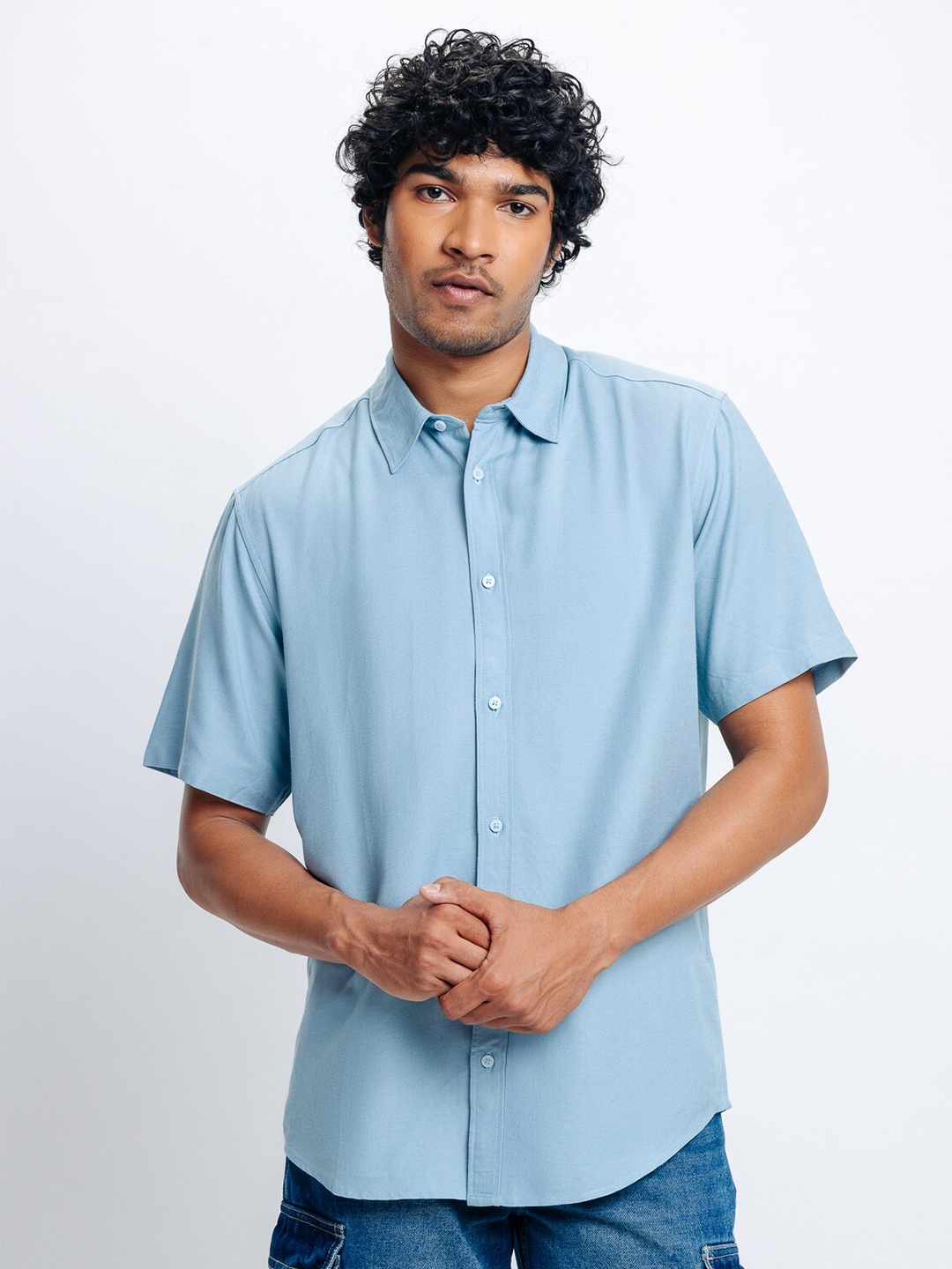 

FREAKINS Men Opaque Casual Shirt, Blue
