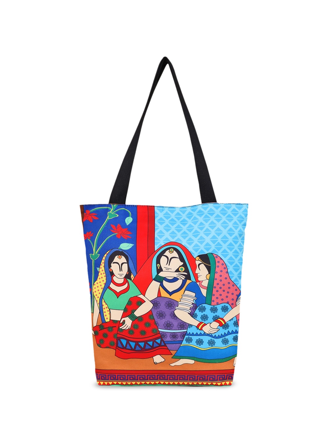 

Sabhyata Printed Shopper Handheld Bag, Multi