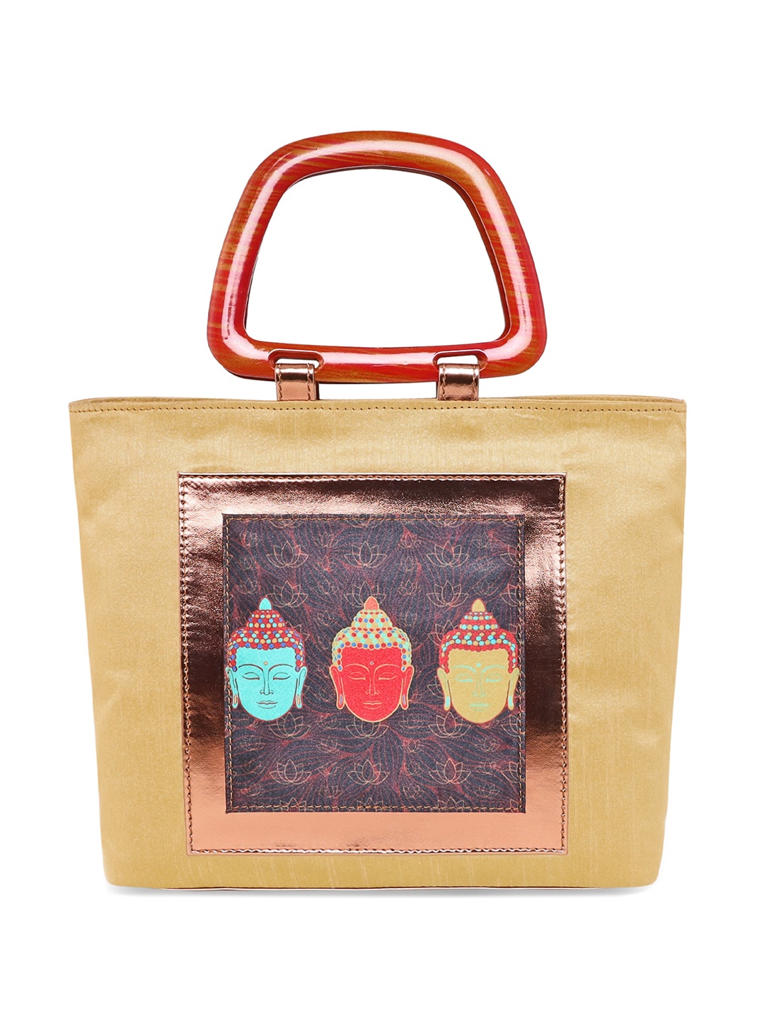 

Sabhyata Textured Structured Handheld Bag, Multi
