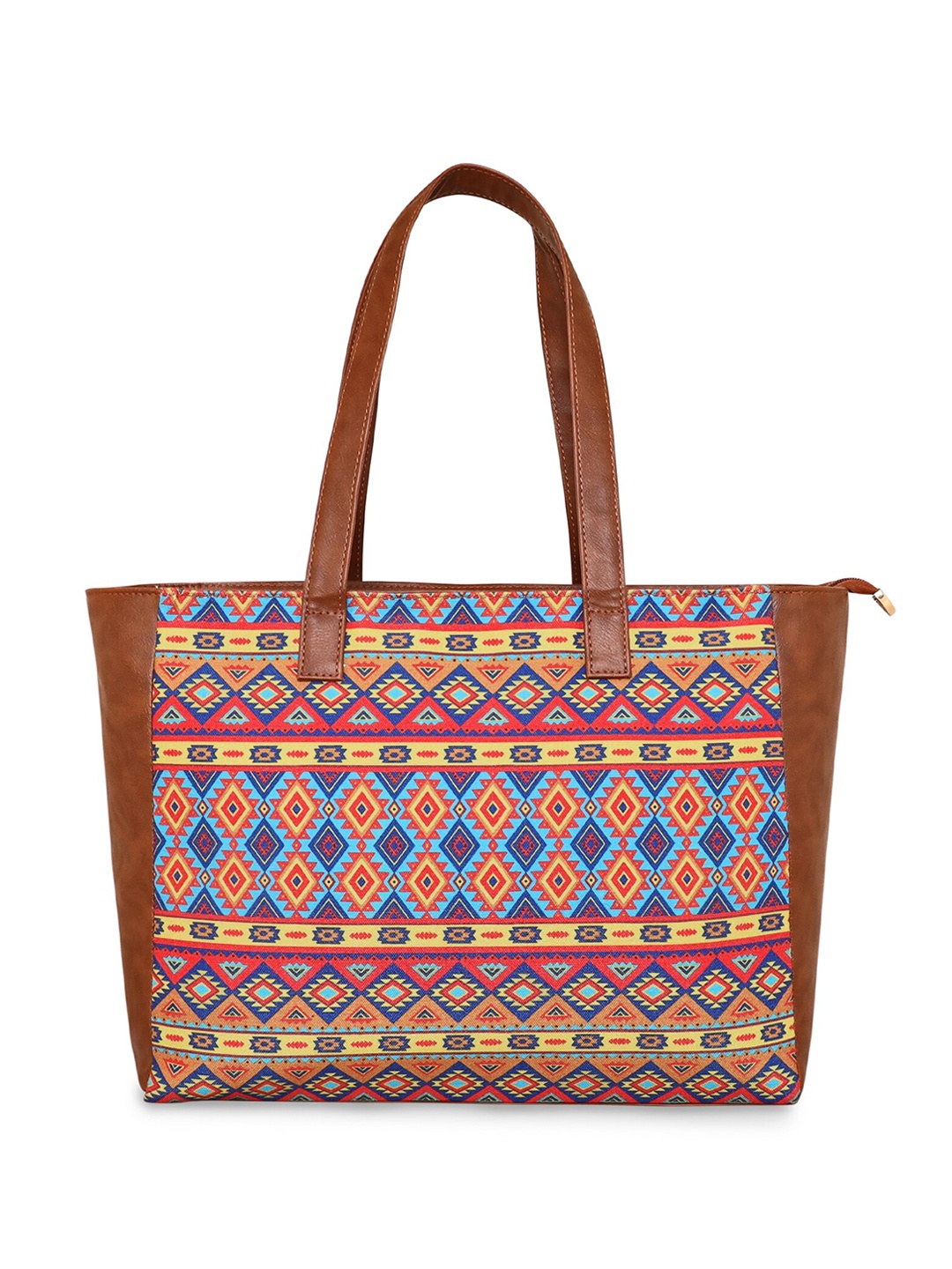 Sabhyata Geometric Shopper Tote Bag, Multi
