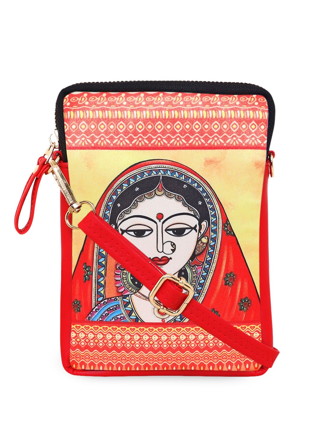 

Sabhyata Structured Sling Bag with Applique, Multi