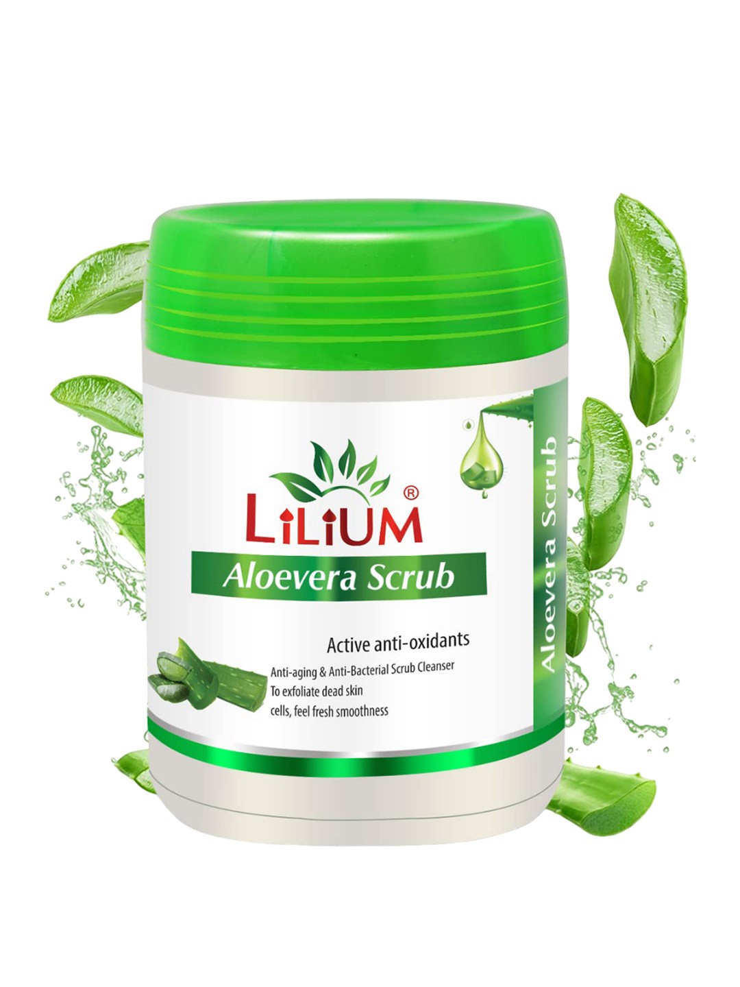 

Lilium Aloe Vera Face Scrub Gently Exfoliates - 900ml, Transparent