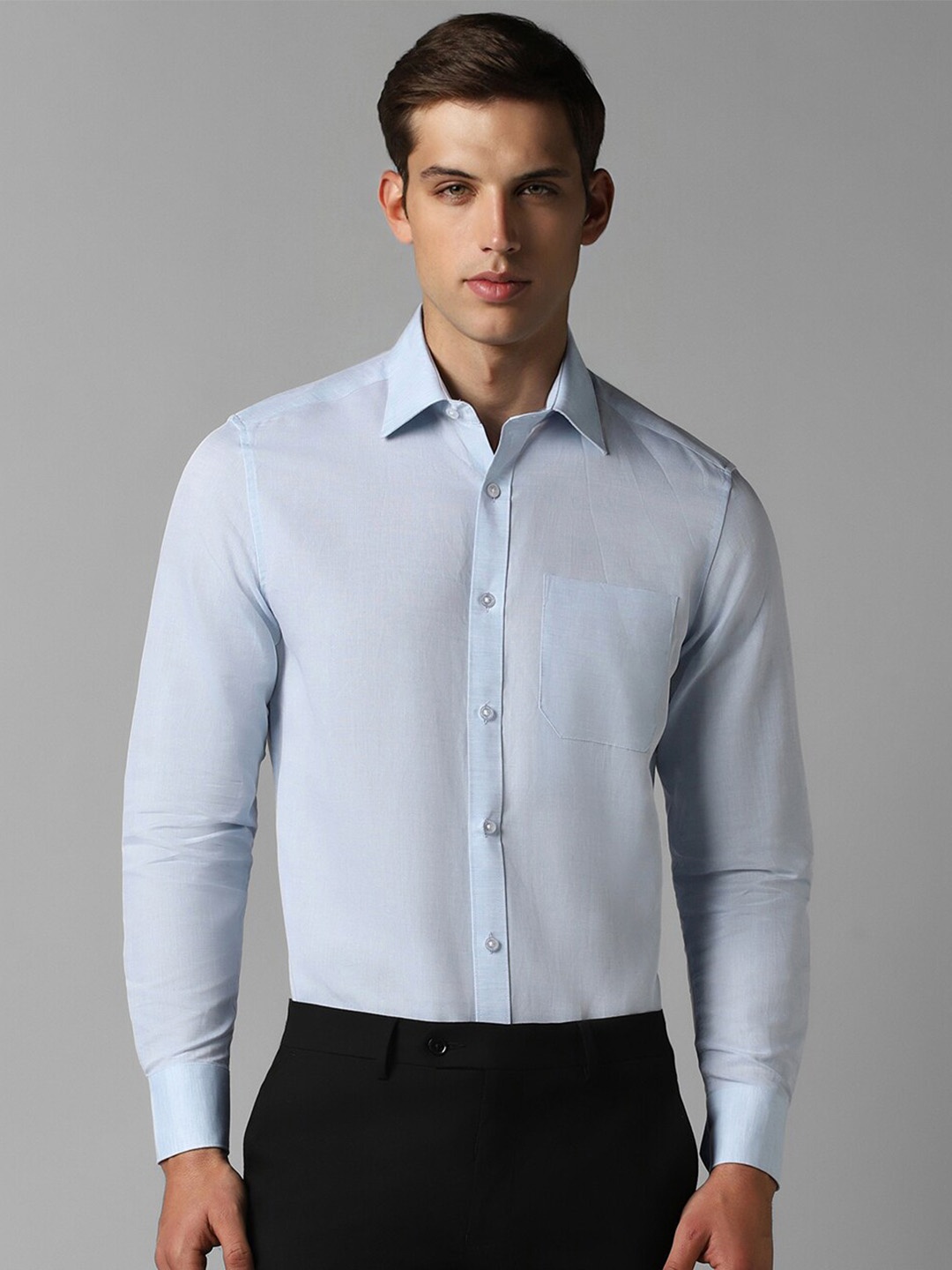 

Louis Philippe Men Opaque Formal Shirt, Blue