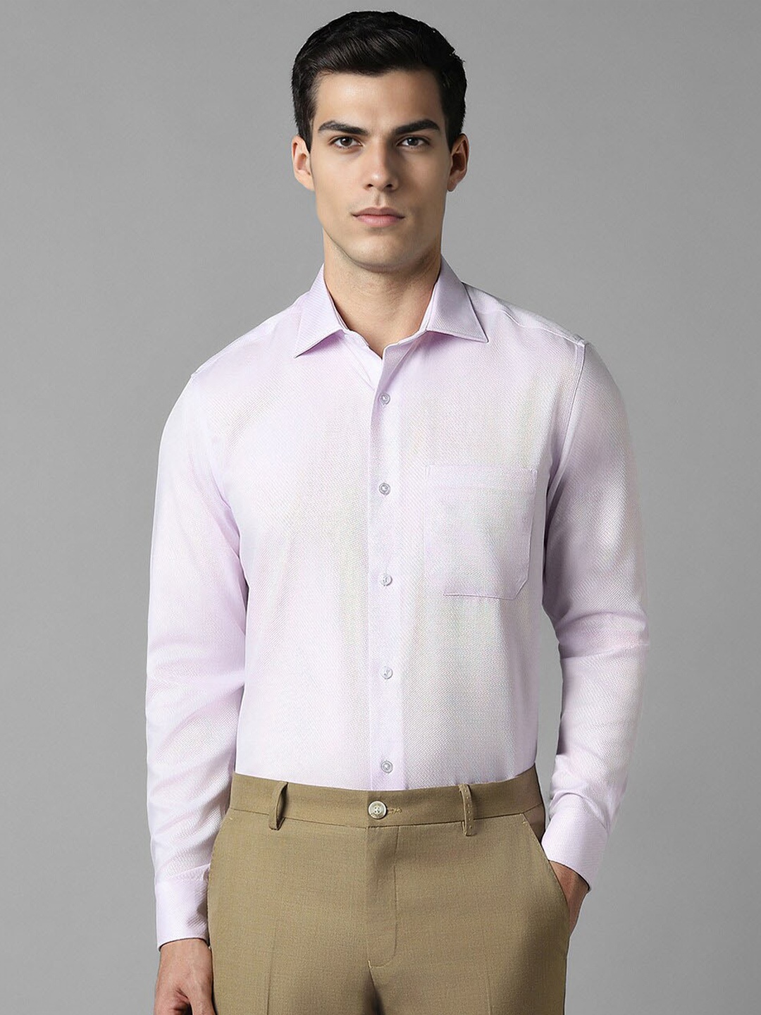 

Louis Philippe Men Opaque Formal Shirt, Pink