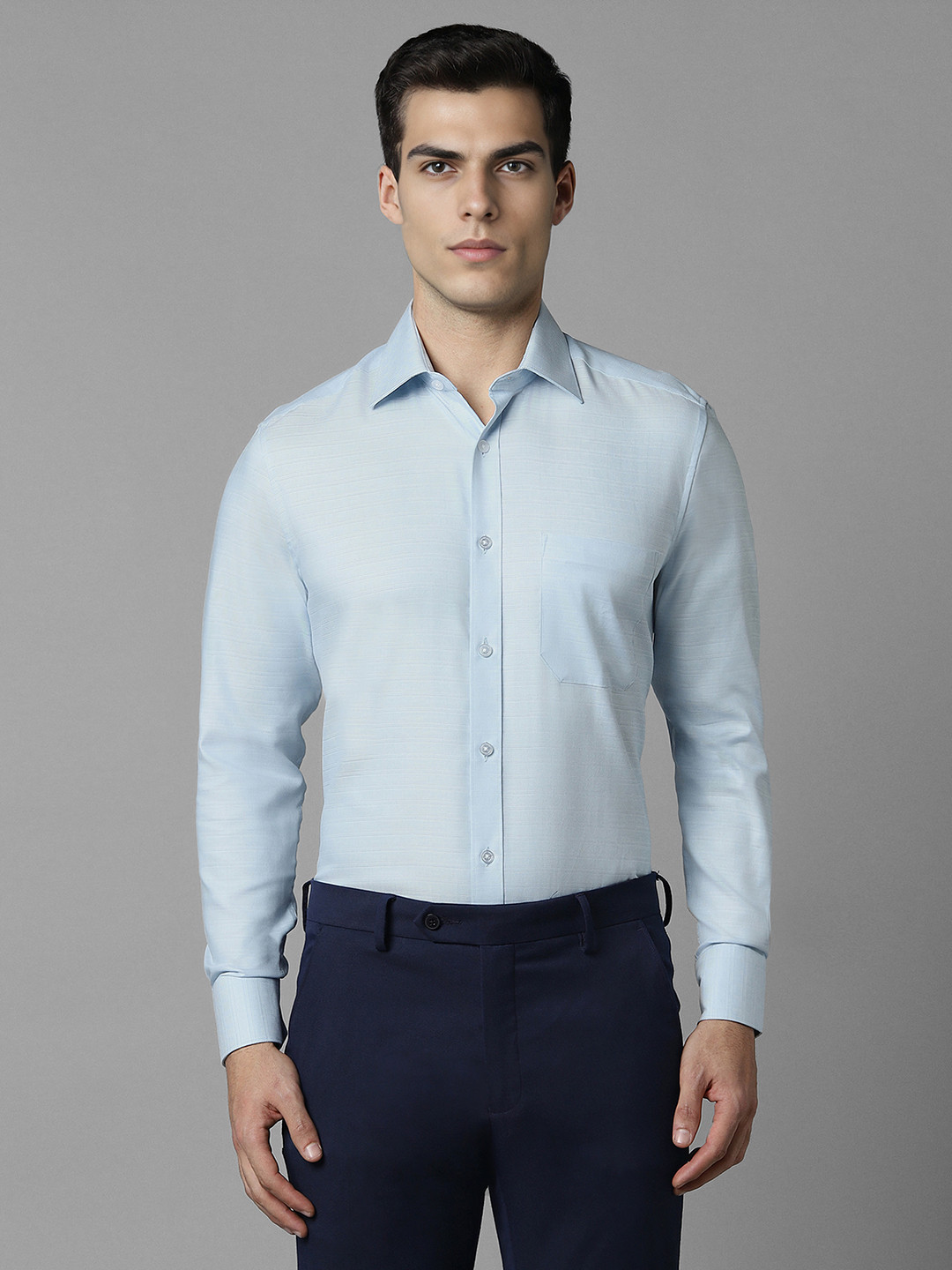 

Louis Philippe Men Opaque Formal Shirt, Blue
