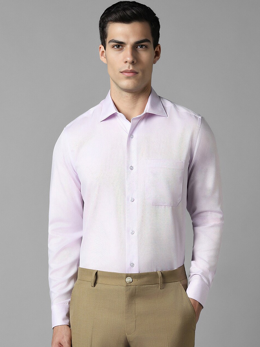 

Louis Philippe Men Opaque Formal Shirt, Pink