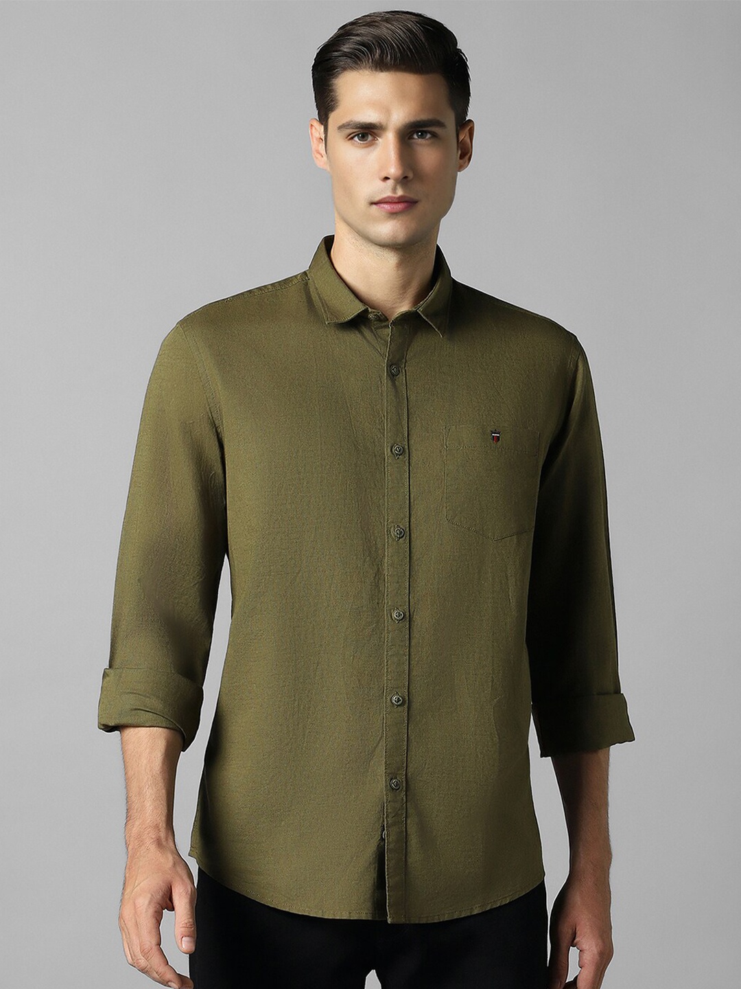 

Louis Philippe Jeans Men Slim Fit Opaque Casual Shirt, Green