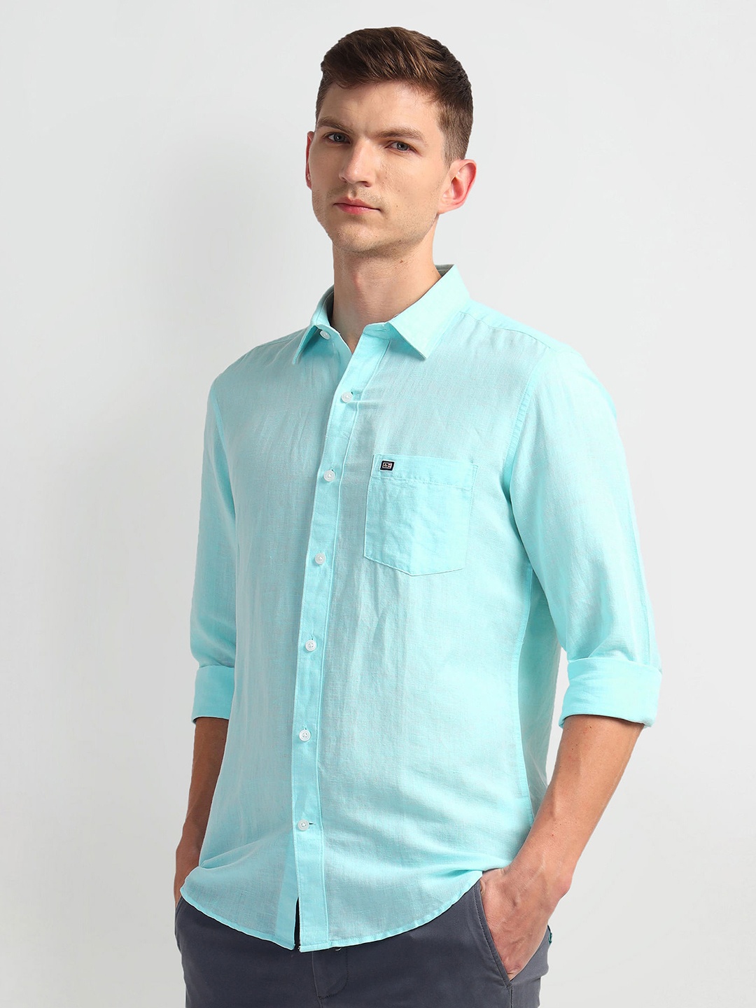 

Arrow Sport Men Slim Fit Opaque Casual Shirt, Blue