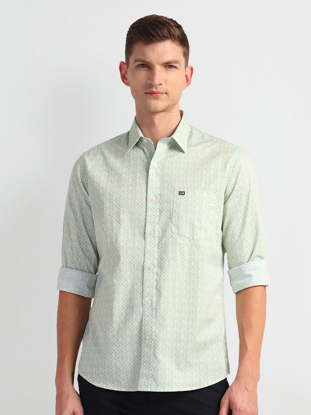 

Arrow Sport Men Slim Fit Floral Opaque Printed Casual Shirt, Green