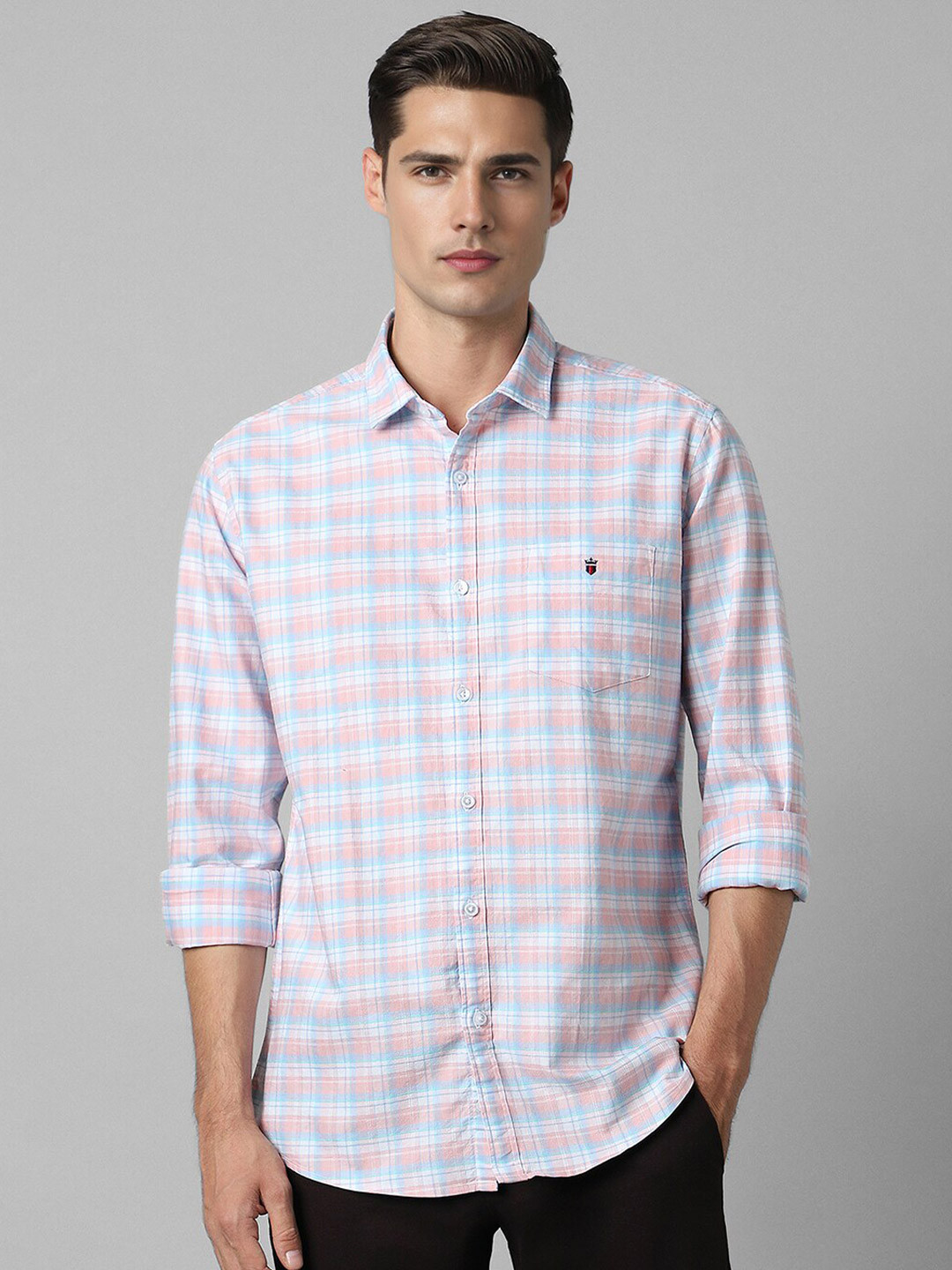 

Louis Philippe Sport Men Slim Fit Opaque Checked Casual Shirt, Multi