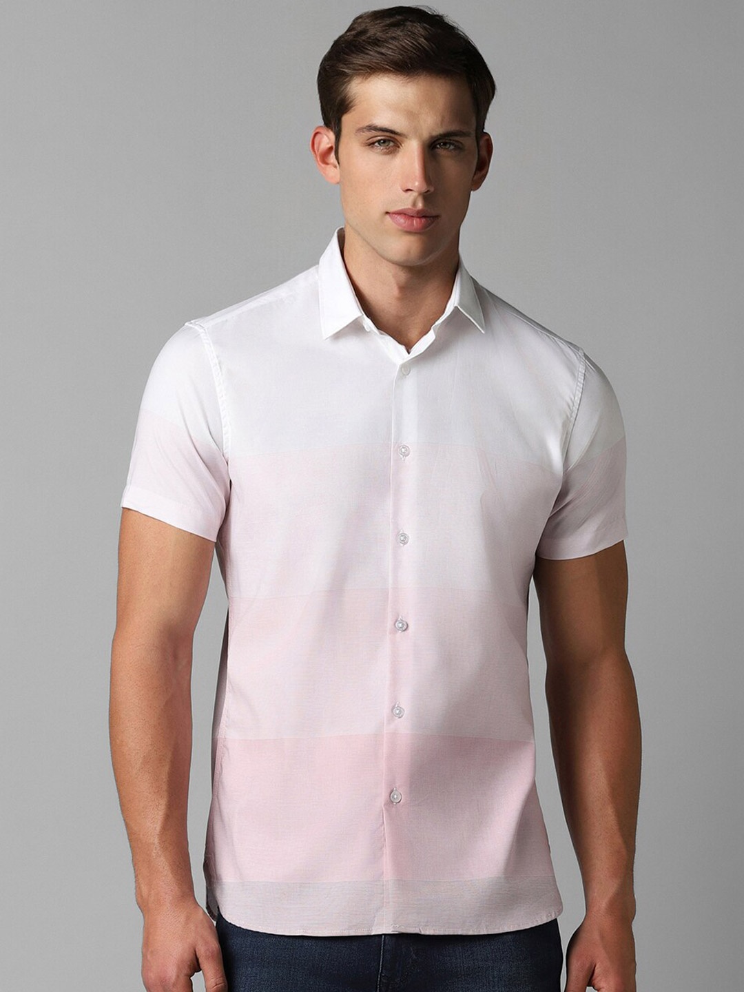 

Louis Philippe Sport Men Slim Fit Opaque Casual Shirt, Pink