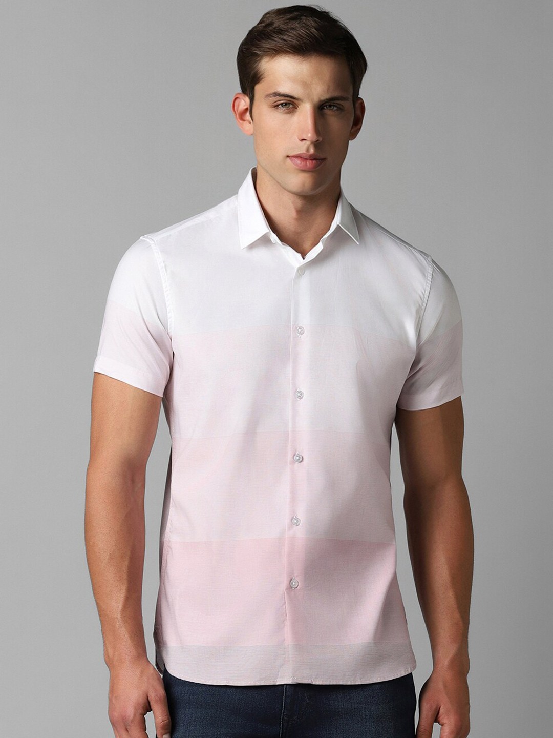 

Louis Philippe Sport Men Slim Fit Opaque Casual Shirt, Pink