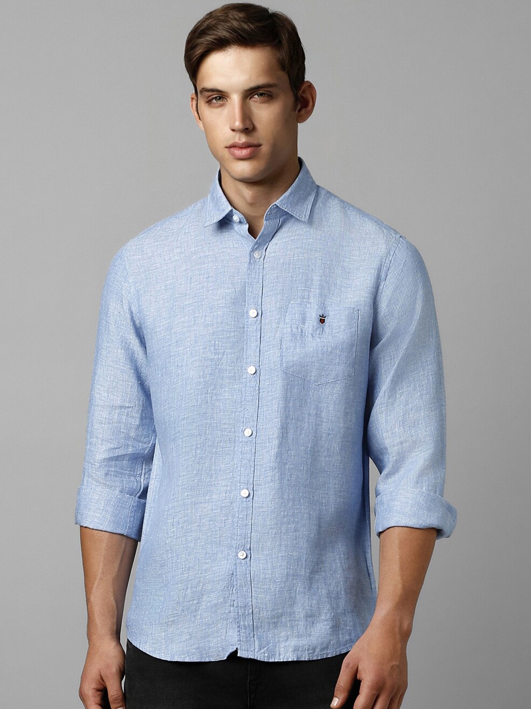 

Louis Philippe Sport Men Slim Fit Opaque Casual Shirt, Blue