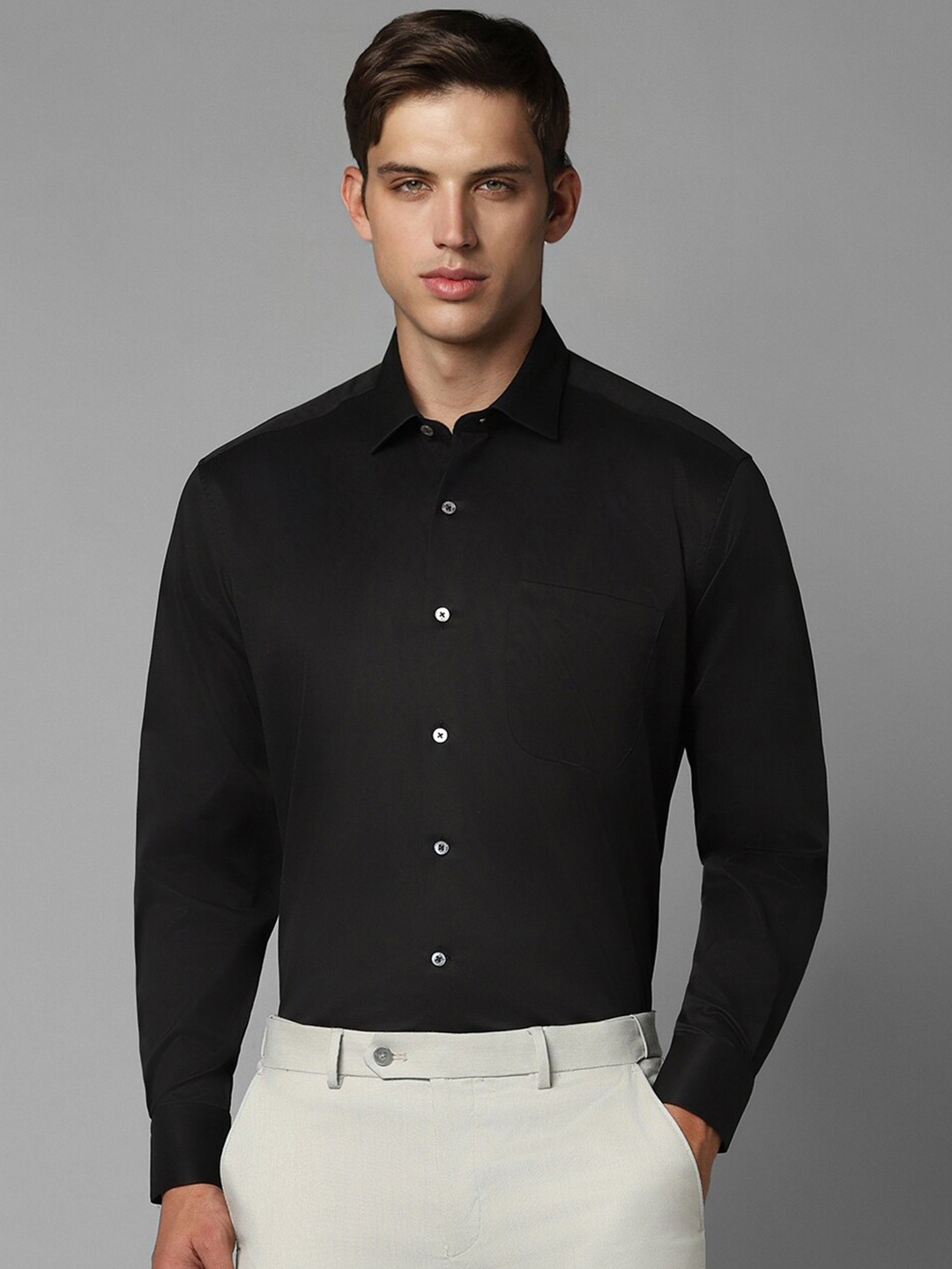 

Luxure by Louis Philippe Men Opaque Formal Shirt, Black