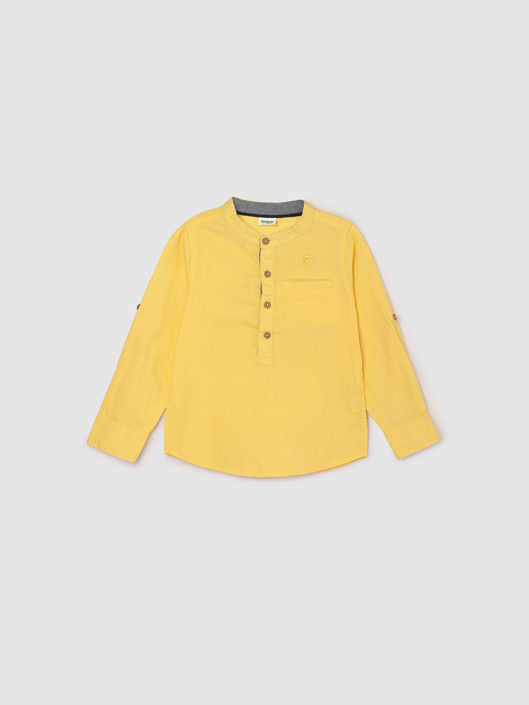 

max Boys Opaque Casual Shirt, Yellow