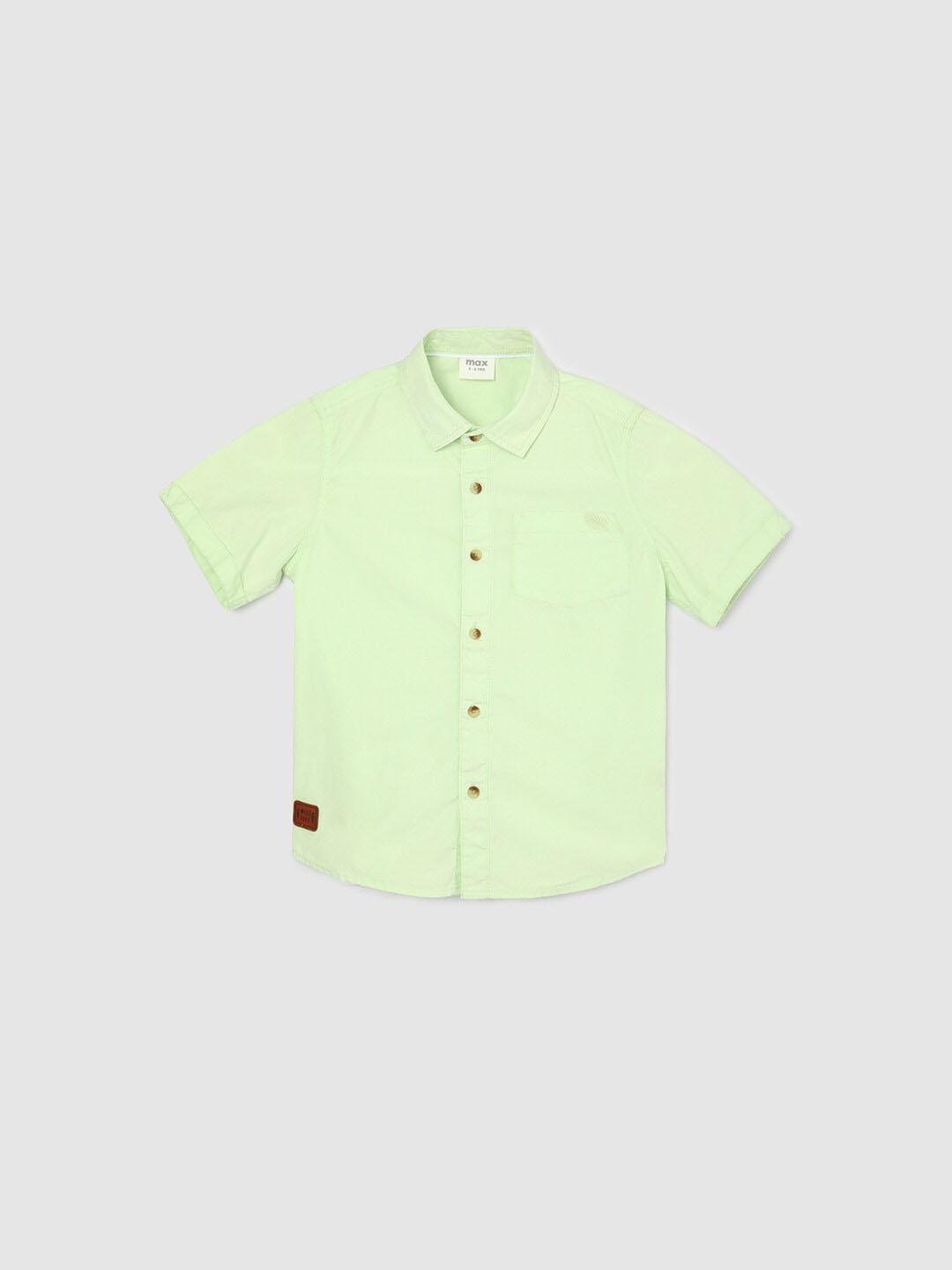 

max Boys Opaque Casual Shirt, Green