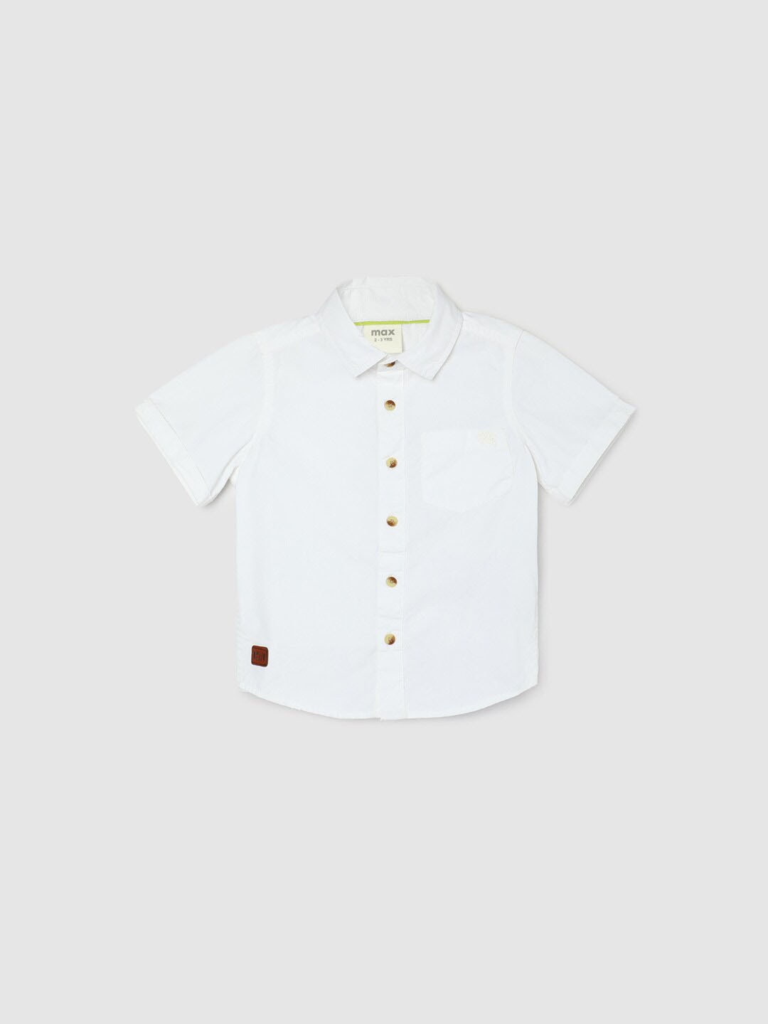 

max Boys Opaque Casual Shirt, White