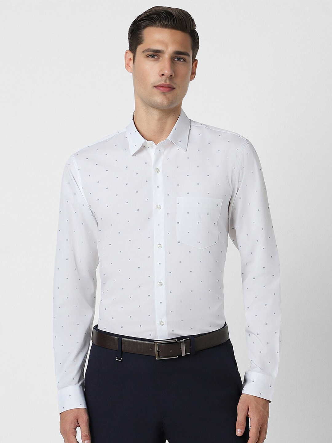 

Peter England Men Opaque Formal Shirt, White