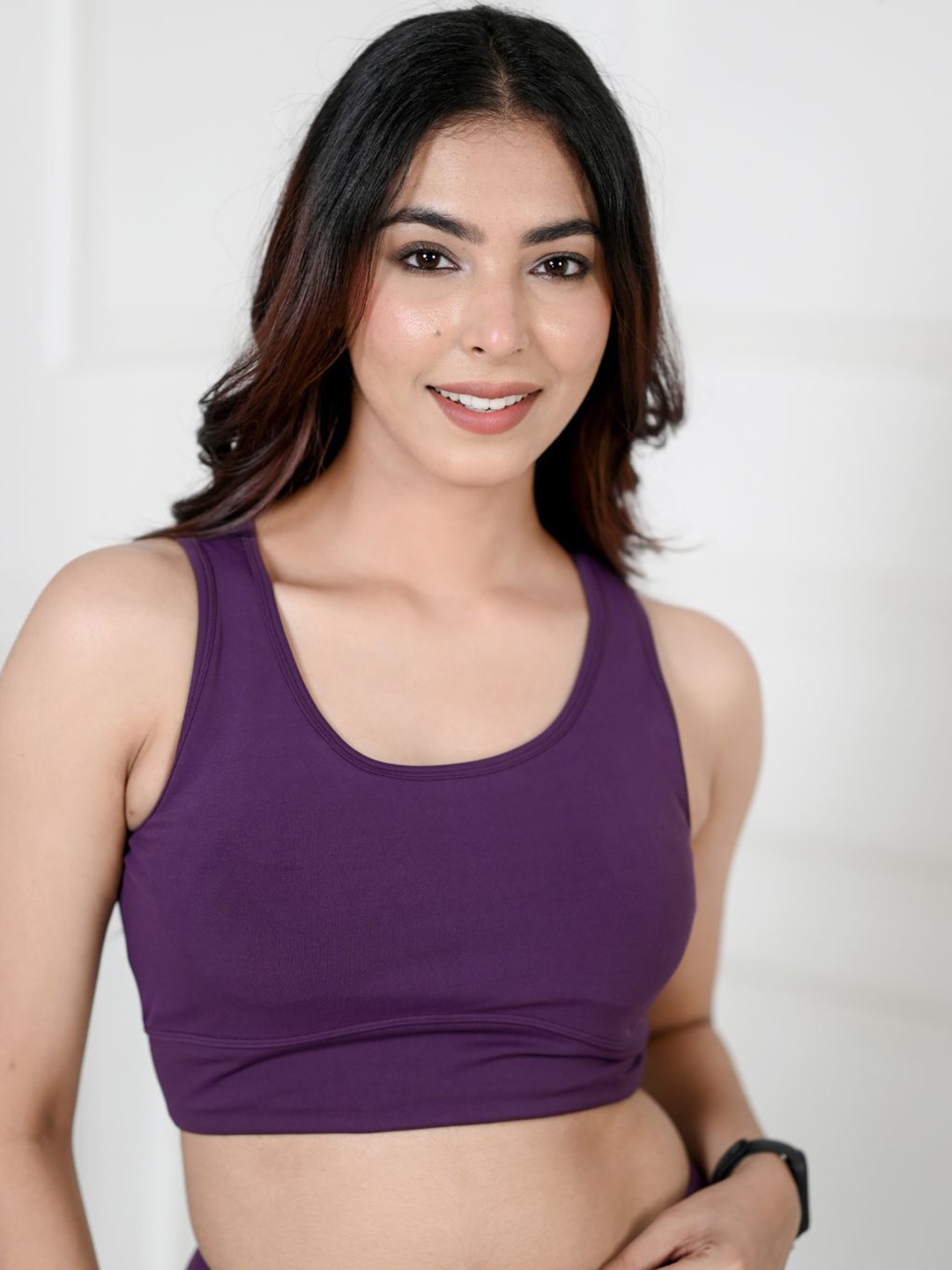 

Mlada Women Active Wear Low Impact Sports Bra, Purple