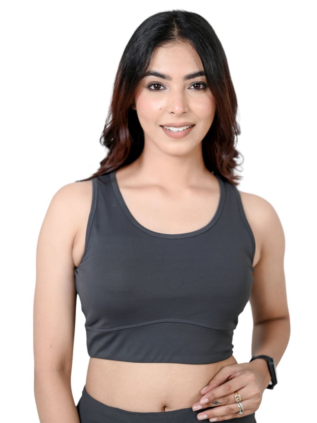 

Mlada Women Active Wear Low Impact Sports Bra, Grey