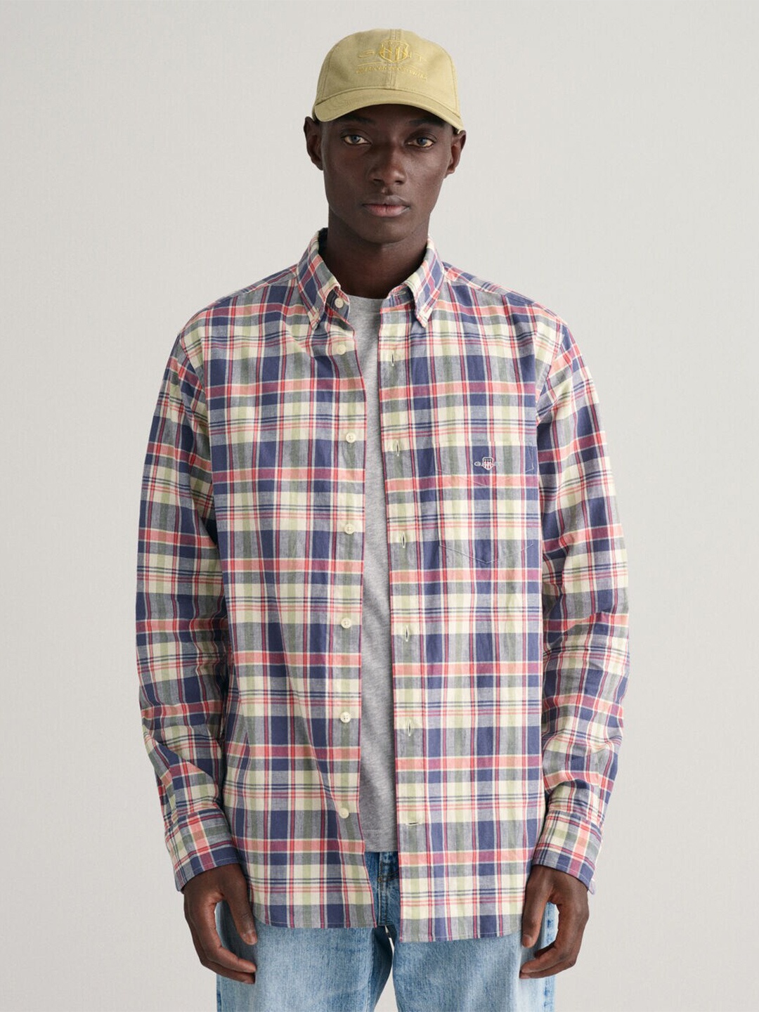 

GANT Regular Fit Button Down Checked Shirts, Blue