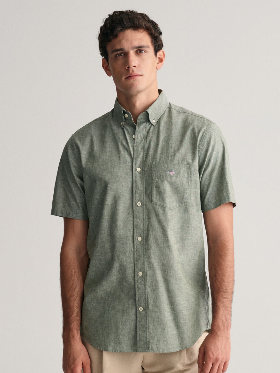 

GANT Regular Fit Button Down Casual Shirts, Green