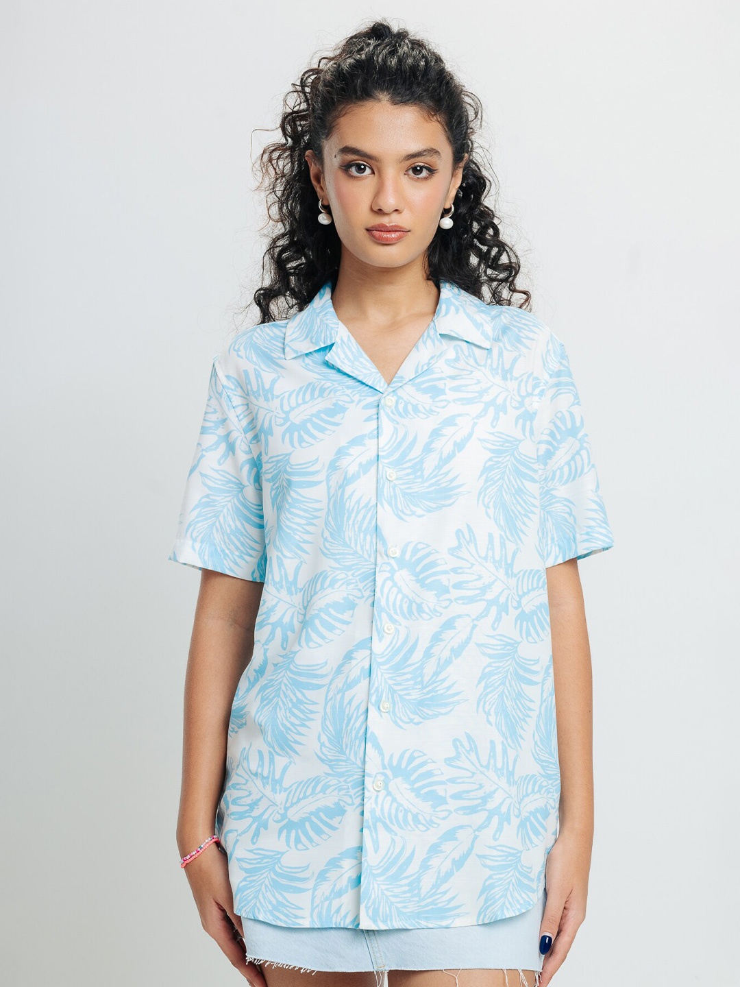 

FREAKINS Floral Printed Casual Shirt, White
