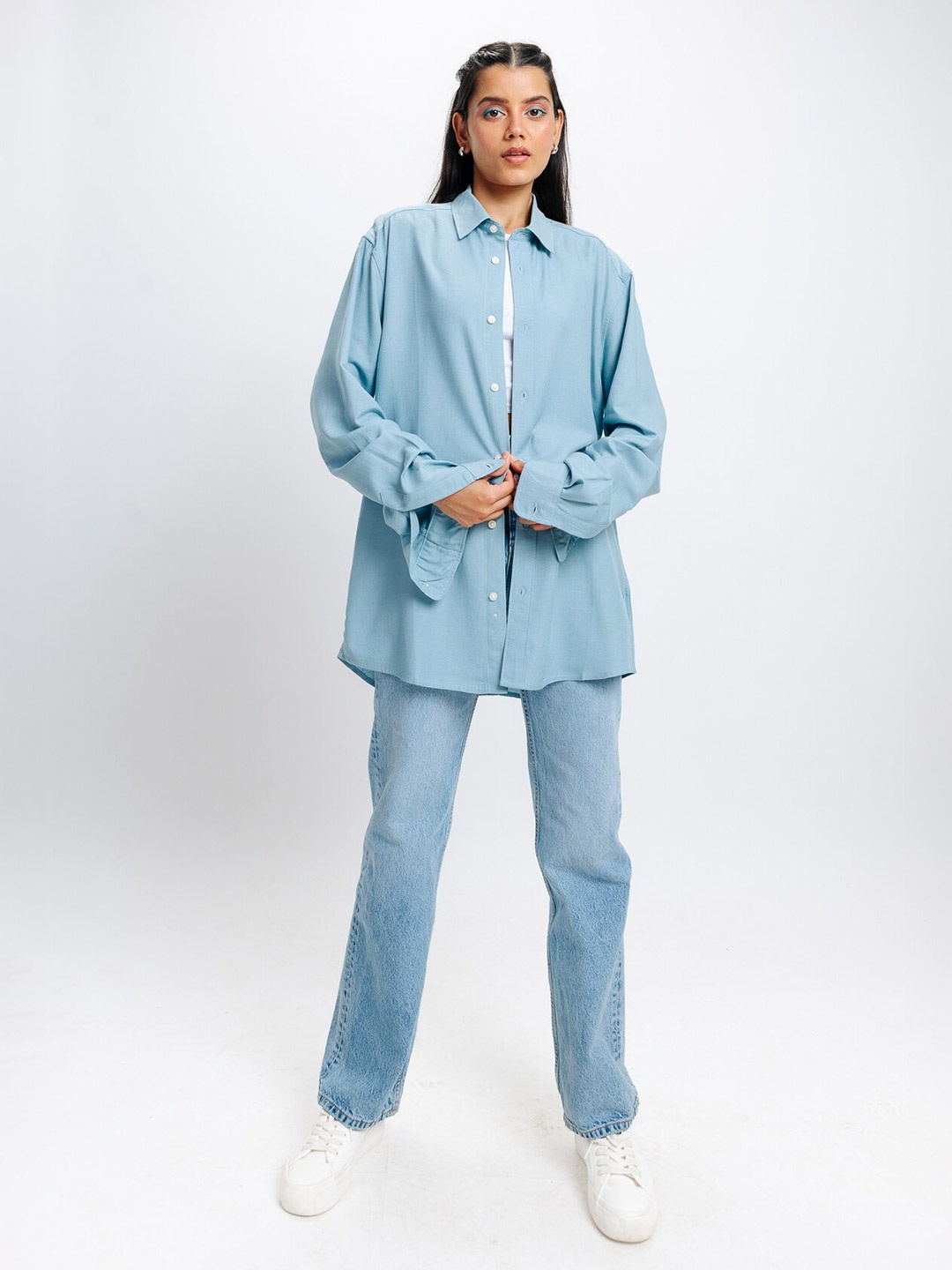

FREAKINS Cotton Casual Shirt, Blue