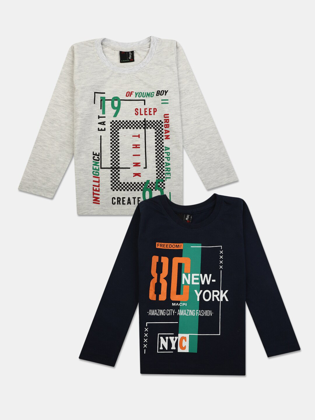 

V-Mart Boys Pack Of 4 Graphic Printed Cotton Round Neck Applique Casual T-shirts, Green