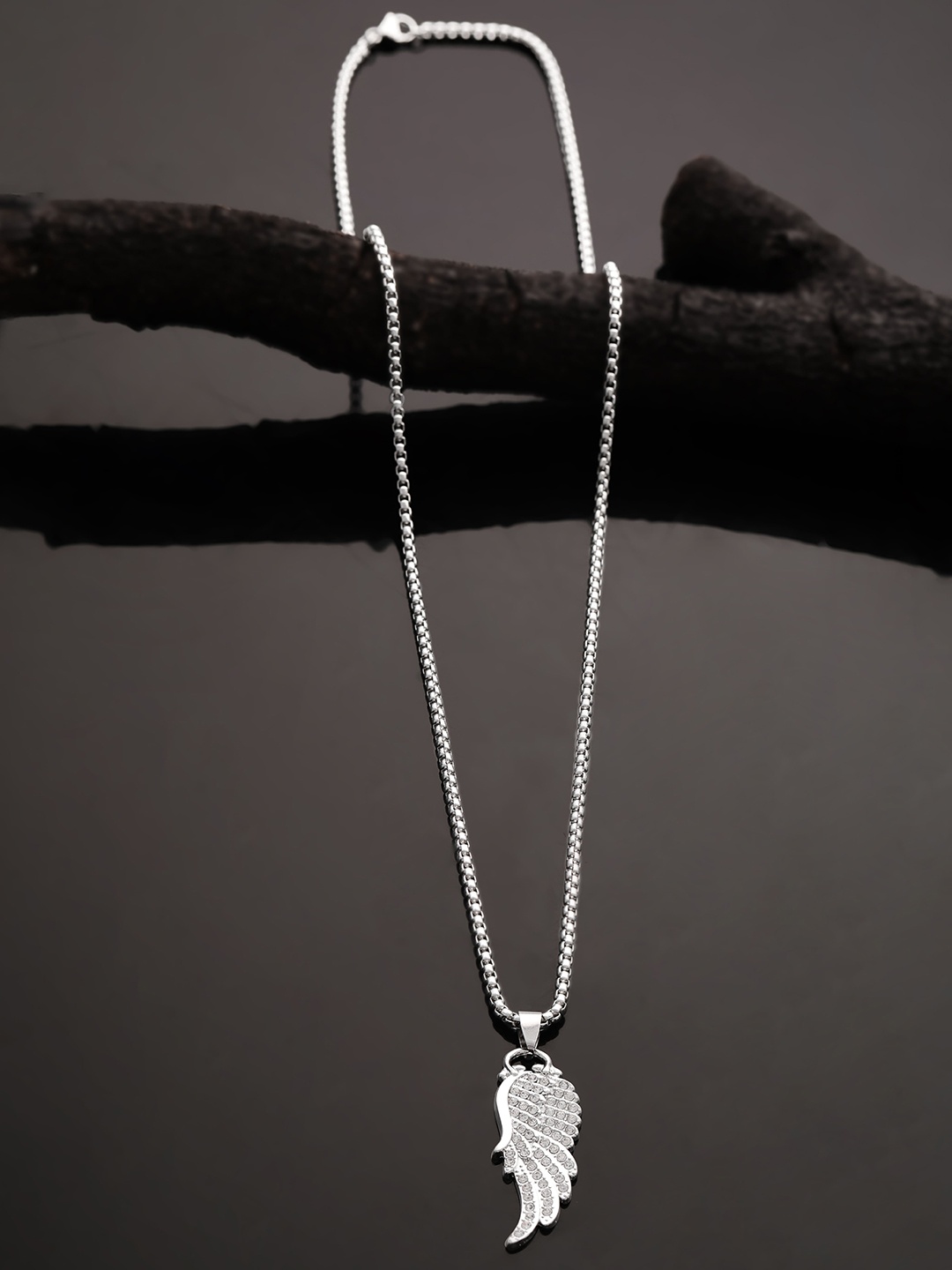 

The Roadster Lifestyle Co. Cubic Zirconia-Studded Pendants with Chains, Silver