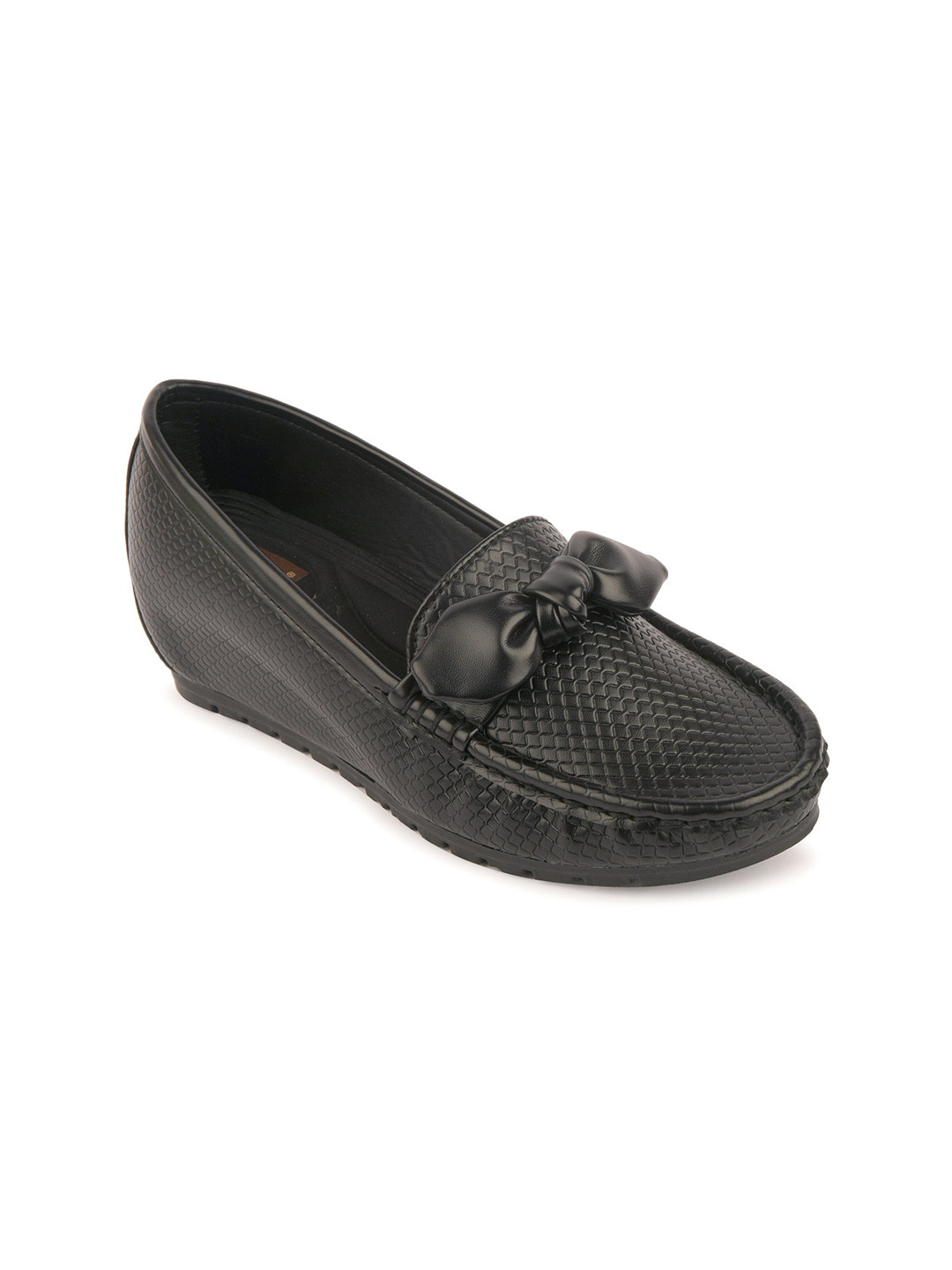 

DESI COLOUR Wedge Pumps with Bows, Black