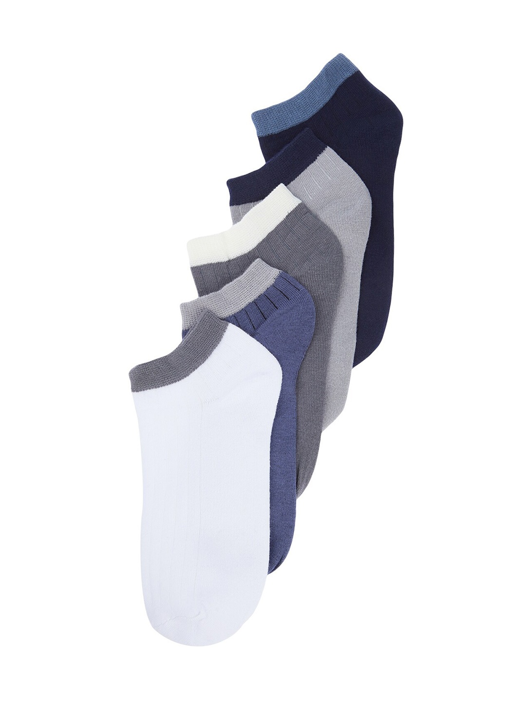 

Trendyol Men Pack Of 5 Ankle Length Socks, White