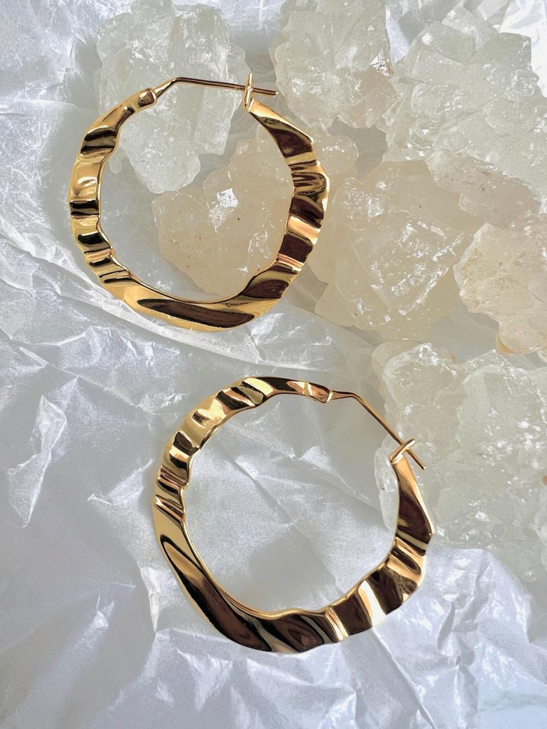 

XAGO Circular Hoop Earrings, Gold