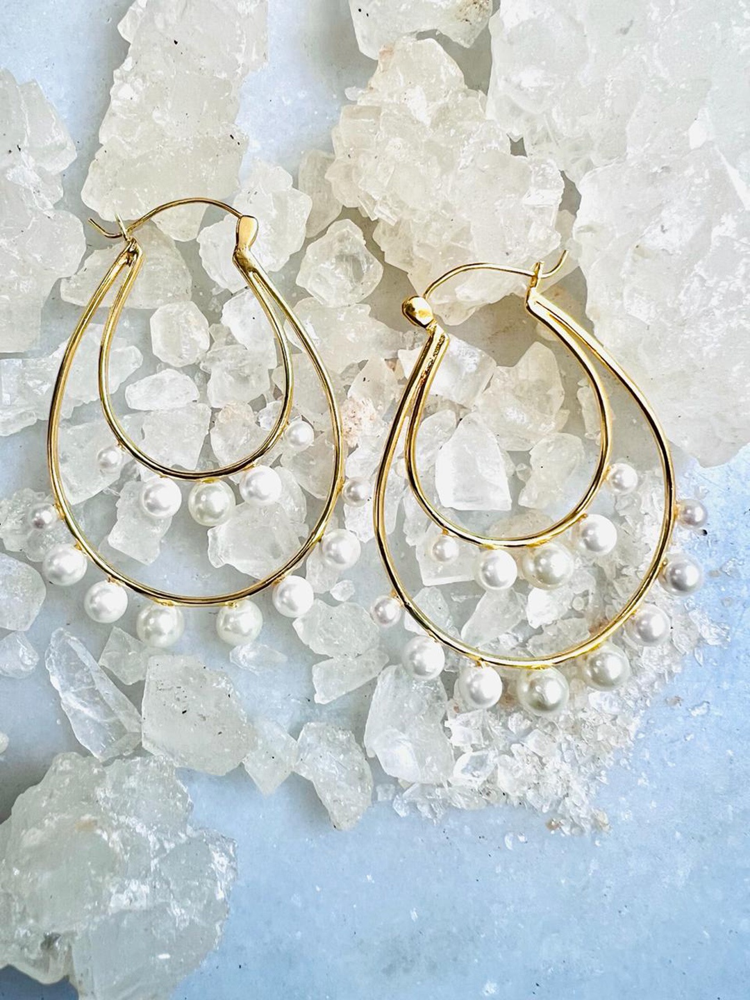 

XAGO Geometric Hoop Earrings, Gold