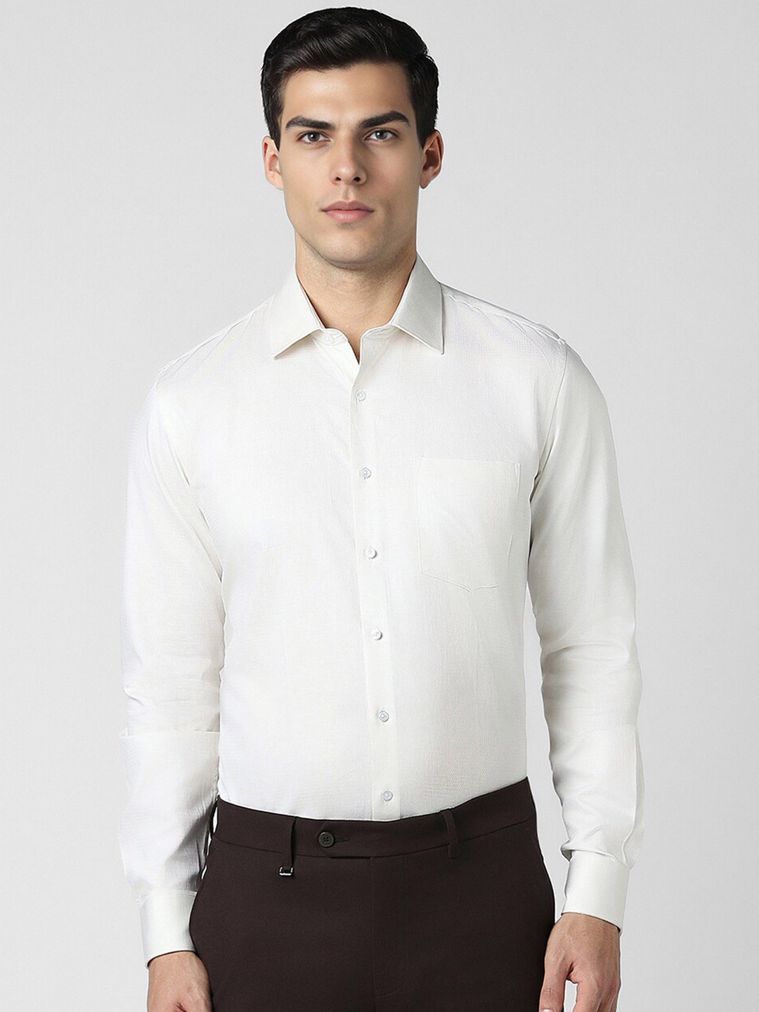 

Van Heusen Slim Fit Opaque Cotton Shirt, White