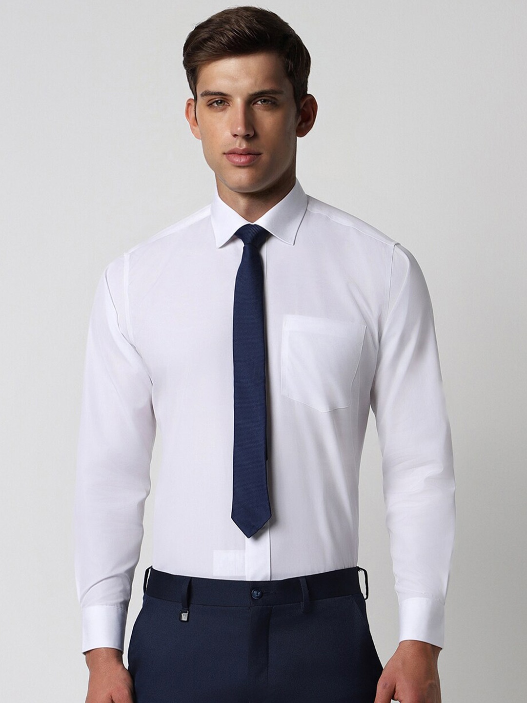 

Van Heusen Opaque Full Sleeves Cotton Formal Shirt, White