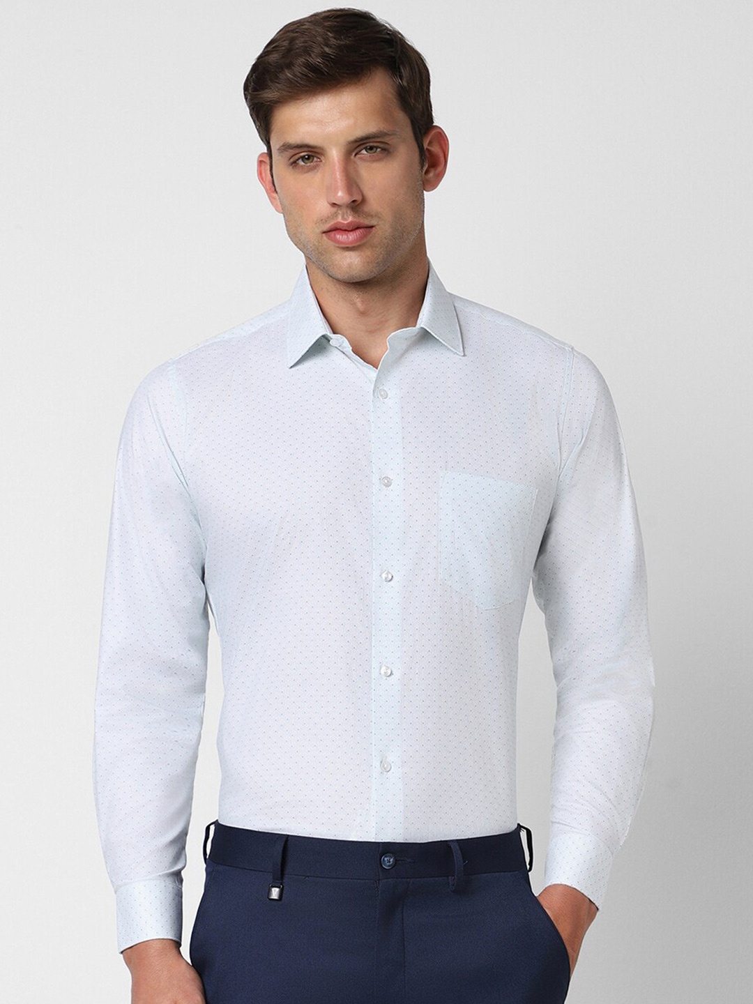 

Van Heusen Spread Collar Cotton Opaque Formal Shirt, White