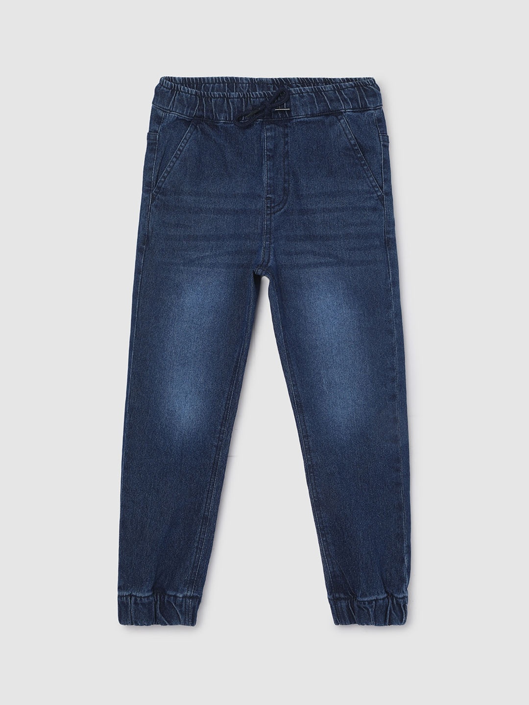 

max Boys Faded Regular Fit Joggers Trousers, Blue
