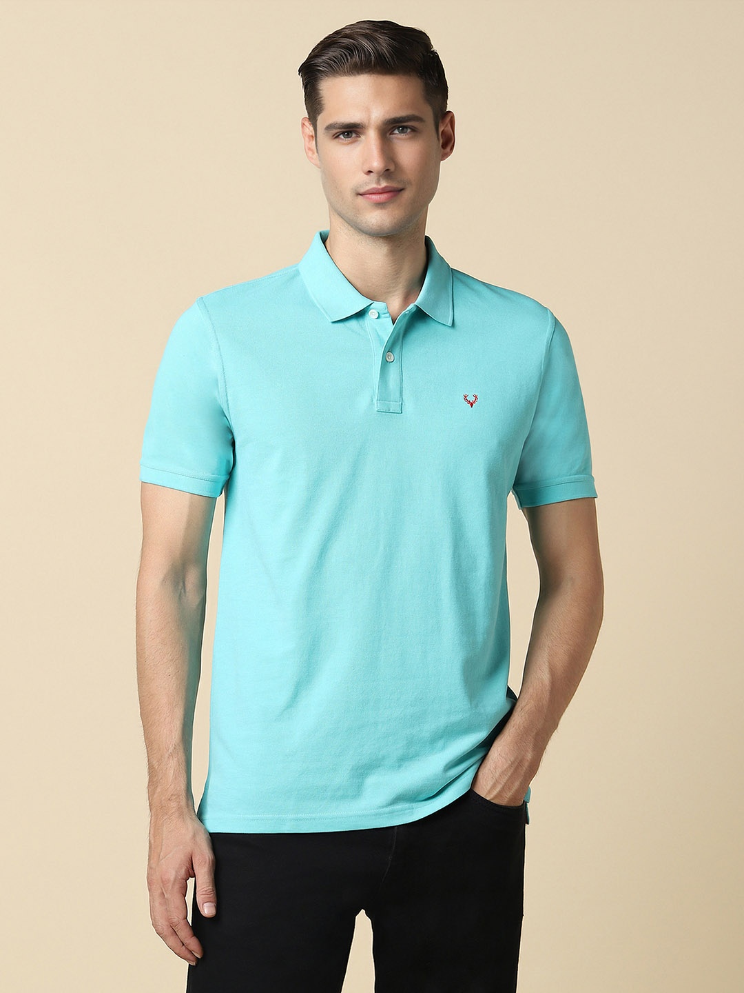 

Allen Solly Men Polo Collar T-shirt, Blue