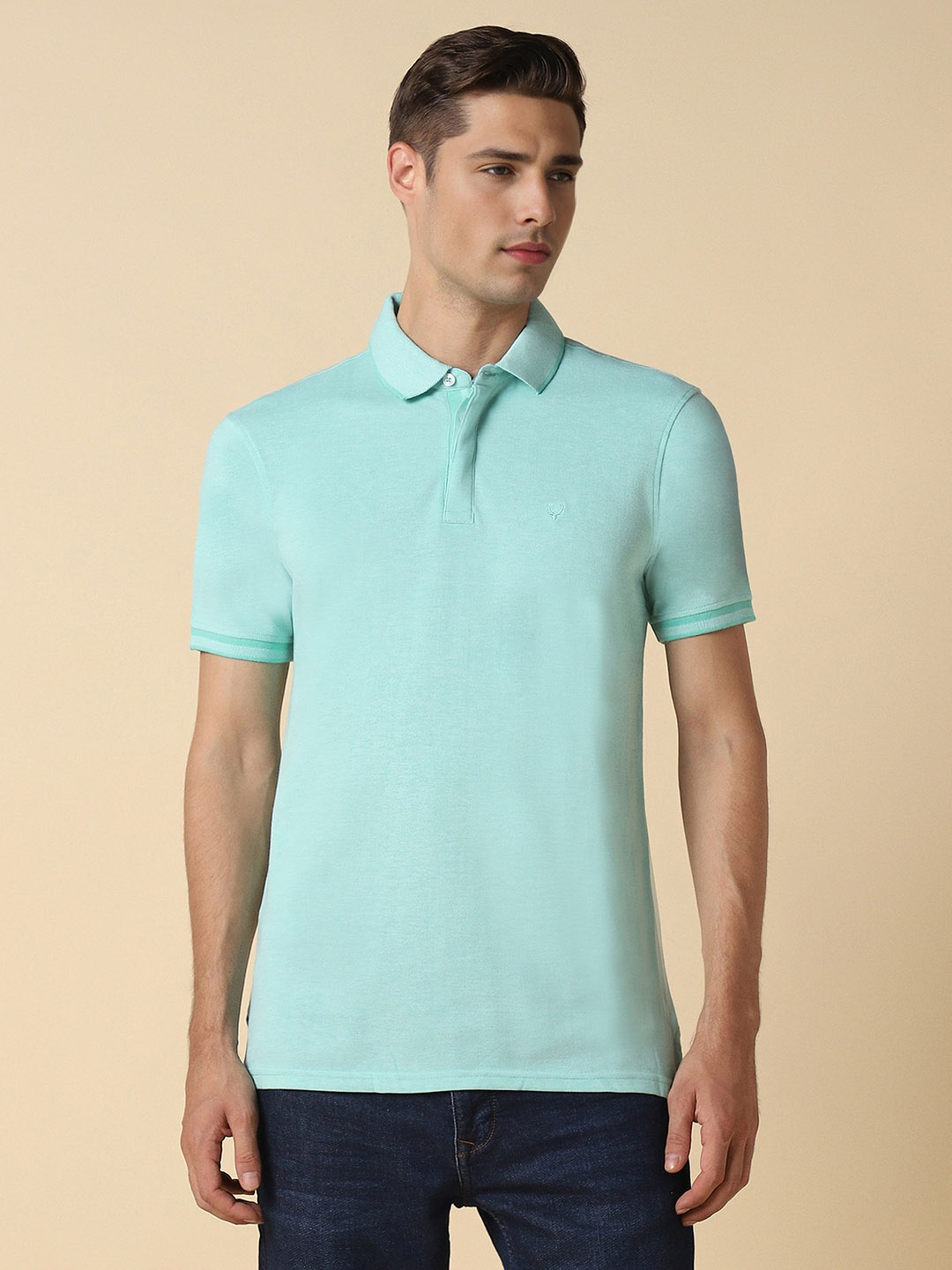 

Allen Solly Men Polo Collar Pockets T-shirt, Green