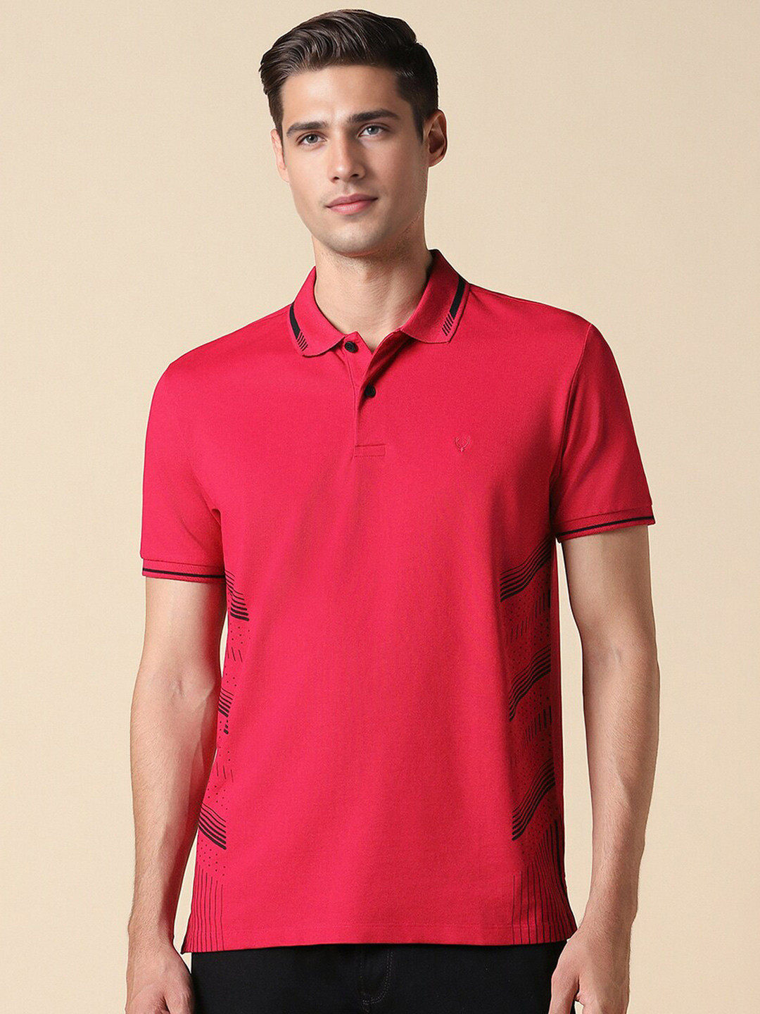 

Allen Solly Polo Collar Cotton T-shirt, Red