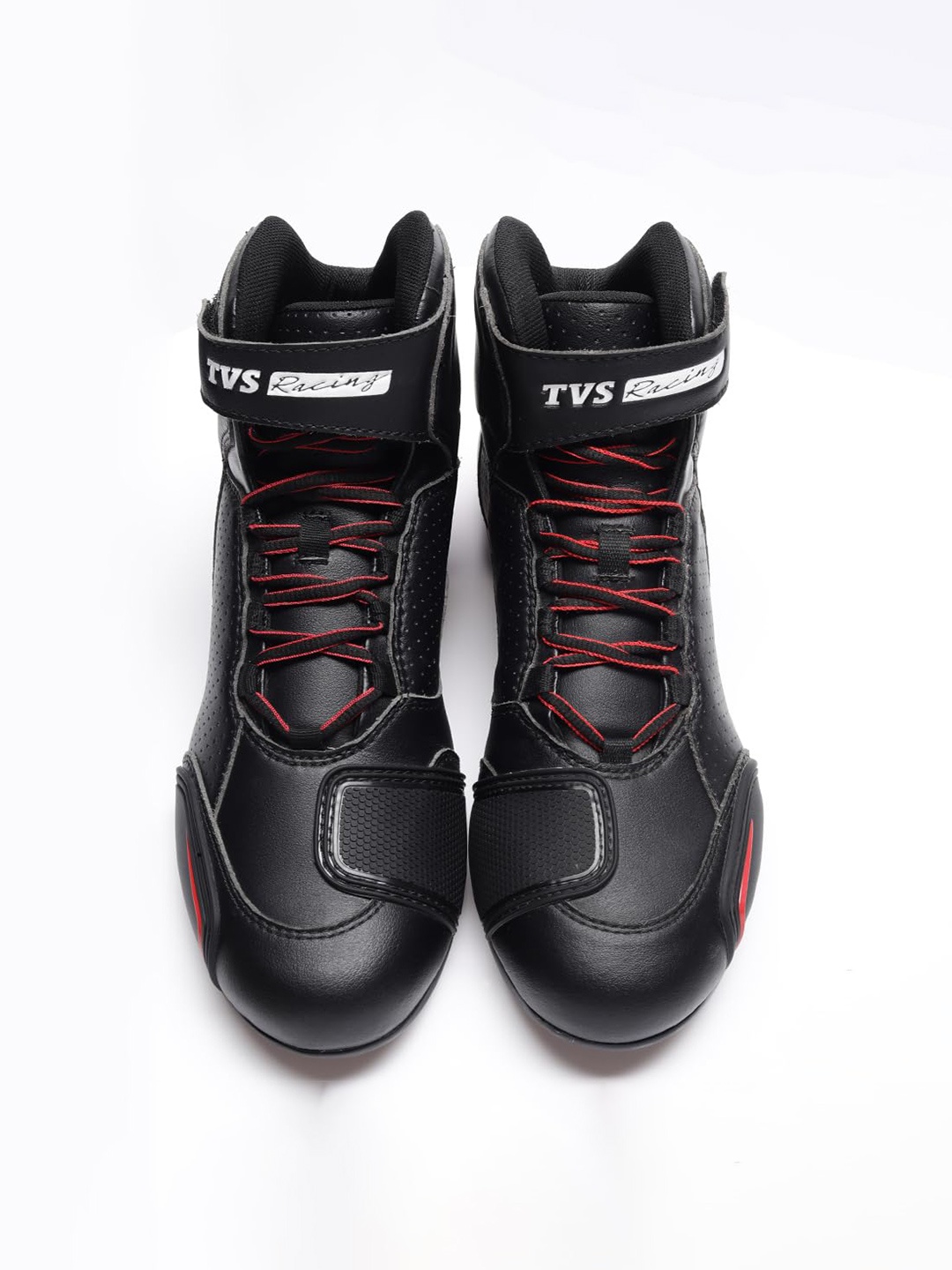 

TVS Men Anti-Microbial Leather Trekking Shoes, Black