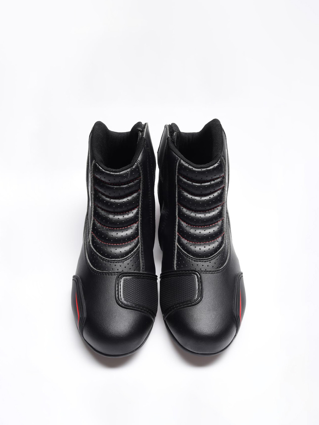 

TVS Men Anti-Microbial Leather Mid-Top Trekking Shoes, Black