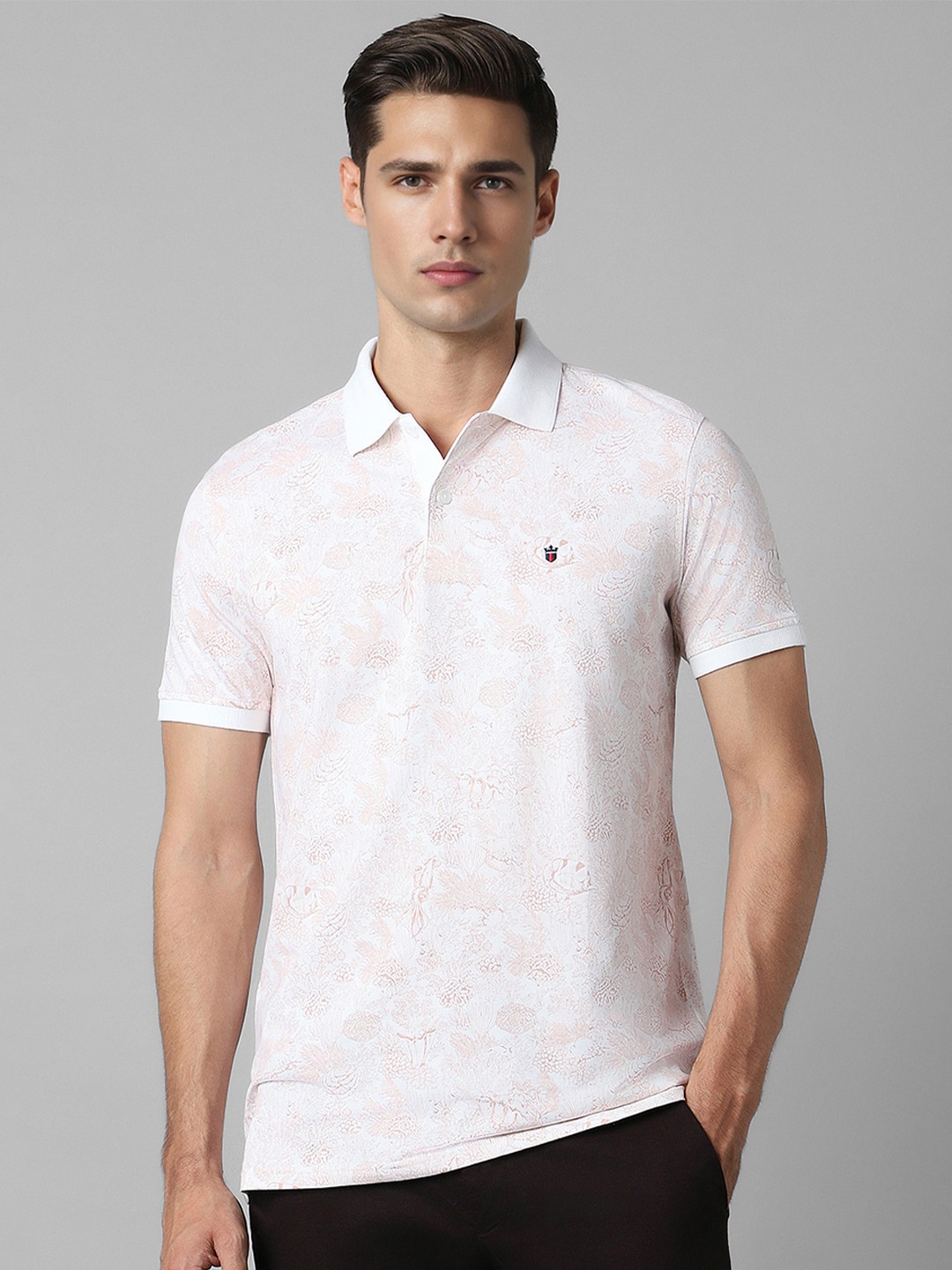 

Louis Philippe Sport Polo Collar Cotton Slim Fit T-shirt, White
