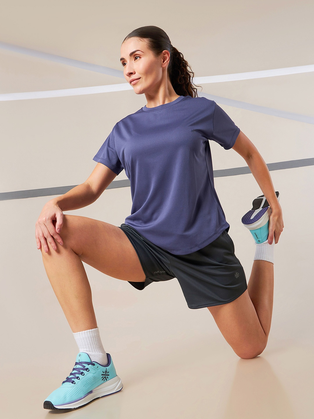 

CULT The Essential Active Round Neck Short SleevesT-shirtirt, Purple