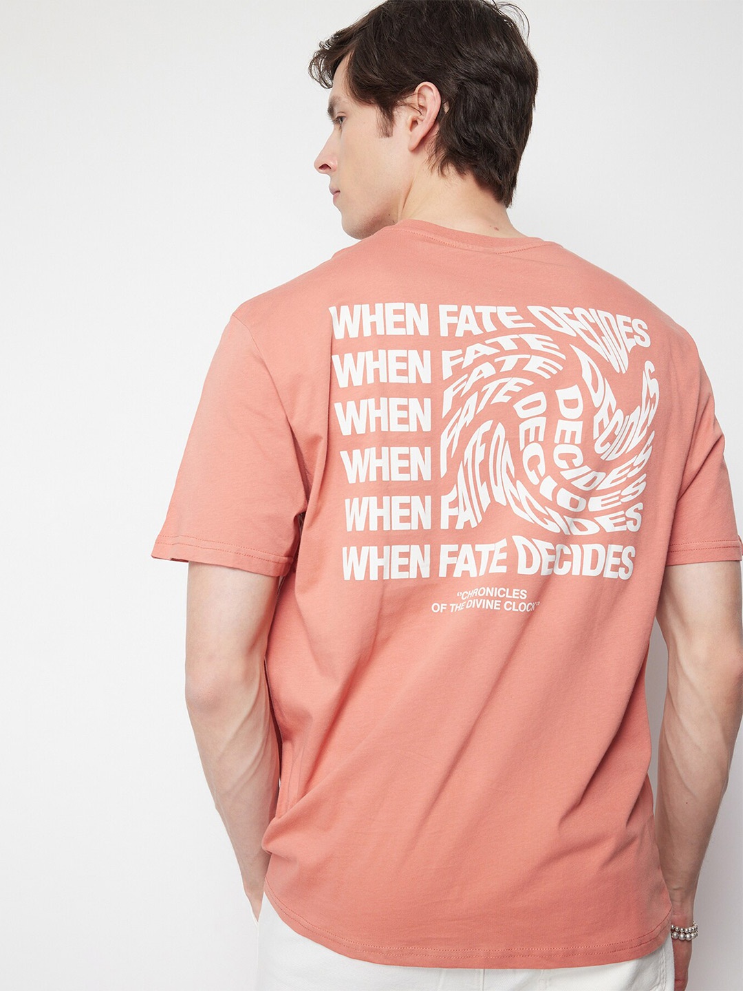 

Trendyol Men Typography Printed Applique T-shirt, Na
